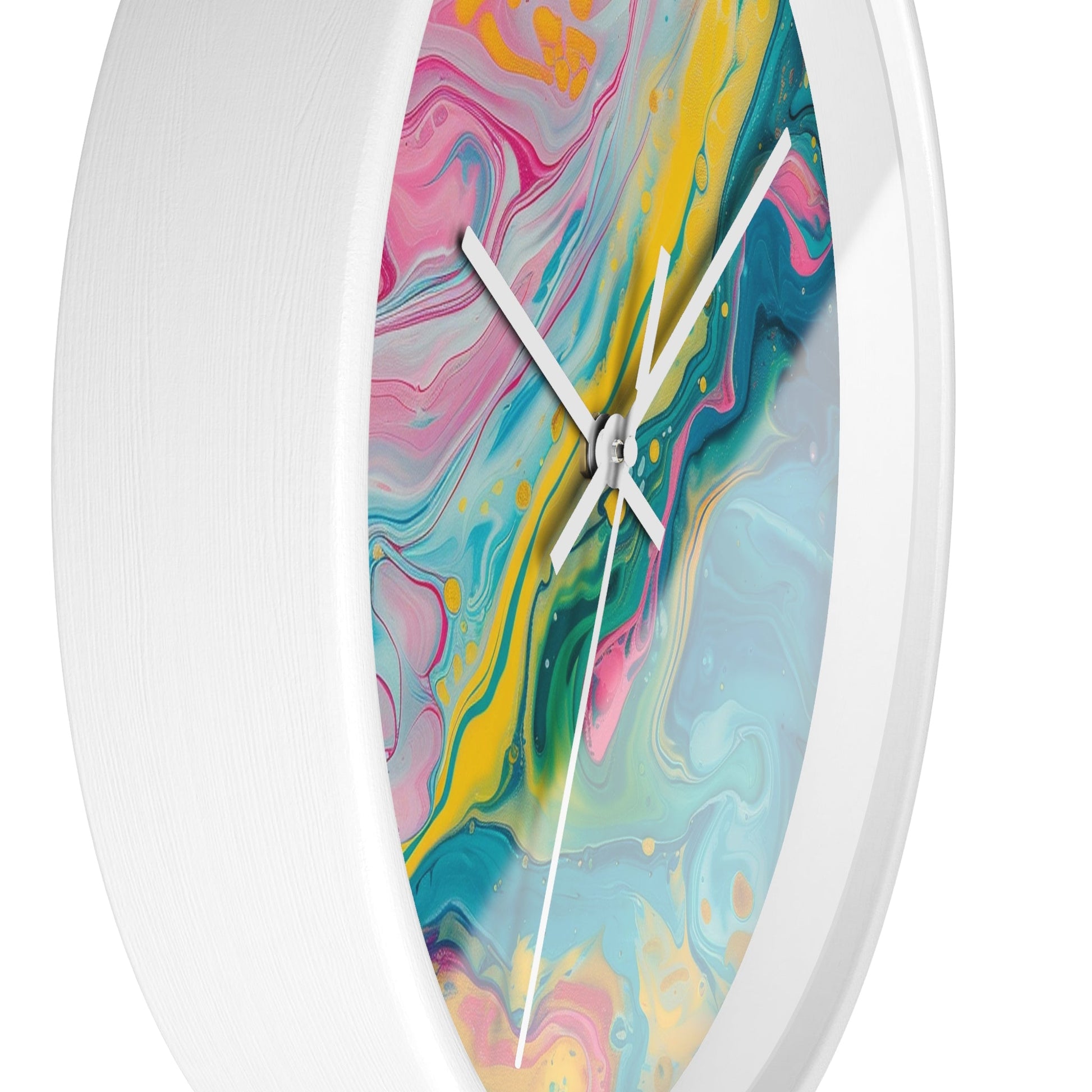 Vibrant Abstract Swirl Wall Clock, Artsulli - Art is Long, Life is Short, Home Decor, , , , , , , 
