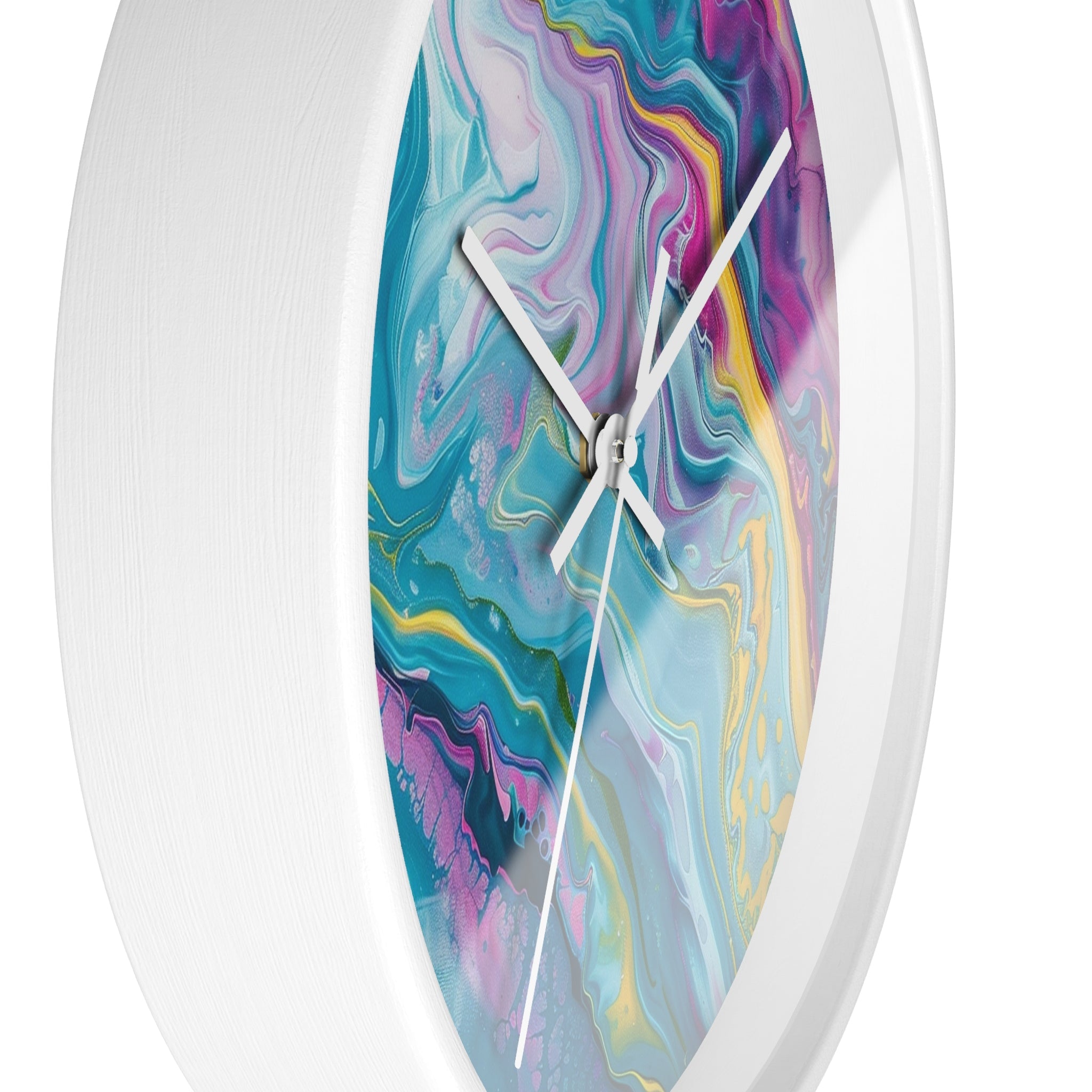 Vibrant Abstract Swirl Wall Clock, Artsulli - Art is Long, Life is Short, Home Decor, , , , , , , 