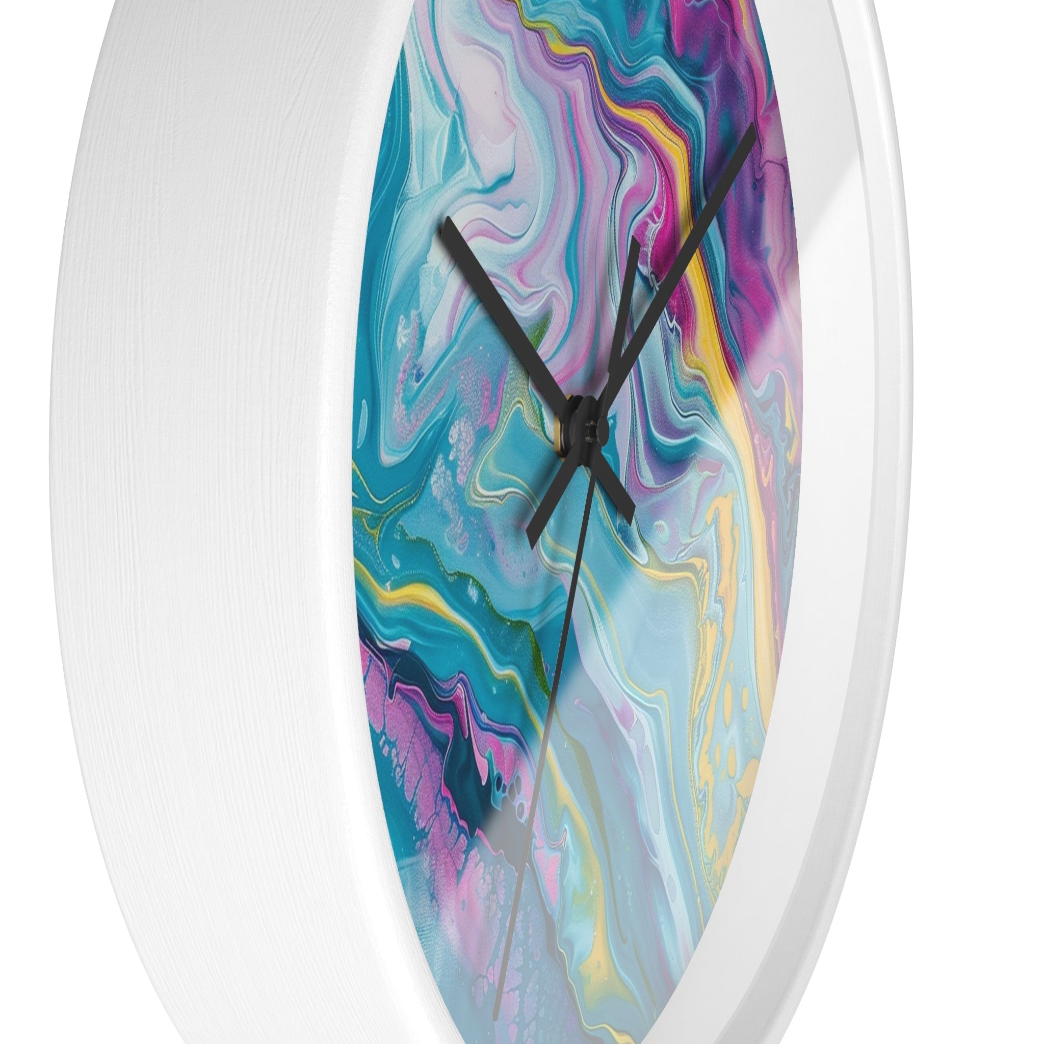 Vibrant Abstract Swirl Wall Clock, Artsulli - Art is Long, Life is Short, Home Decor, , , , , , , 