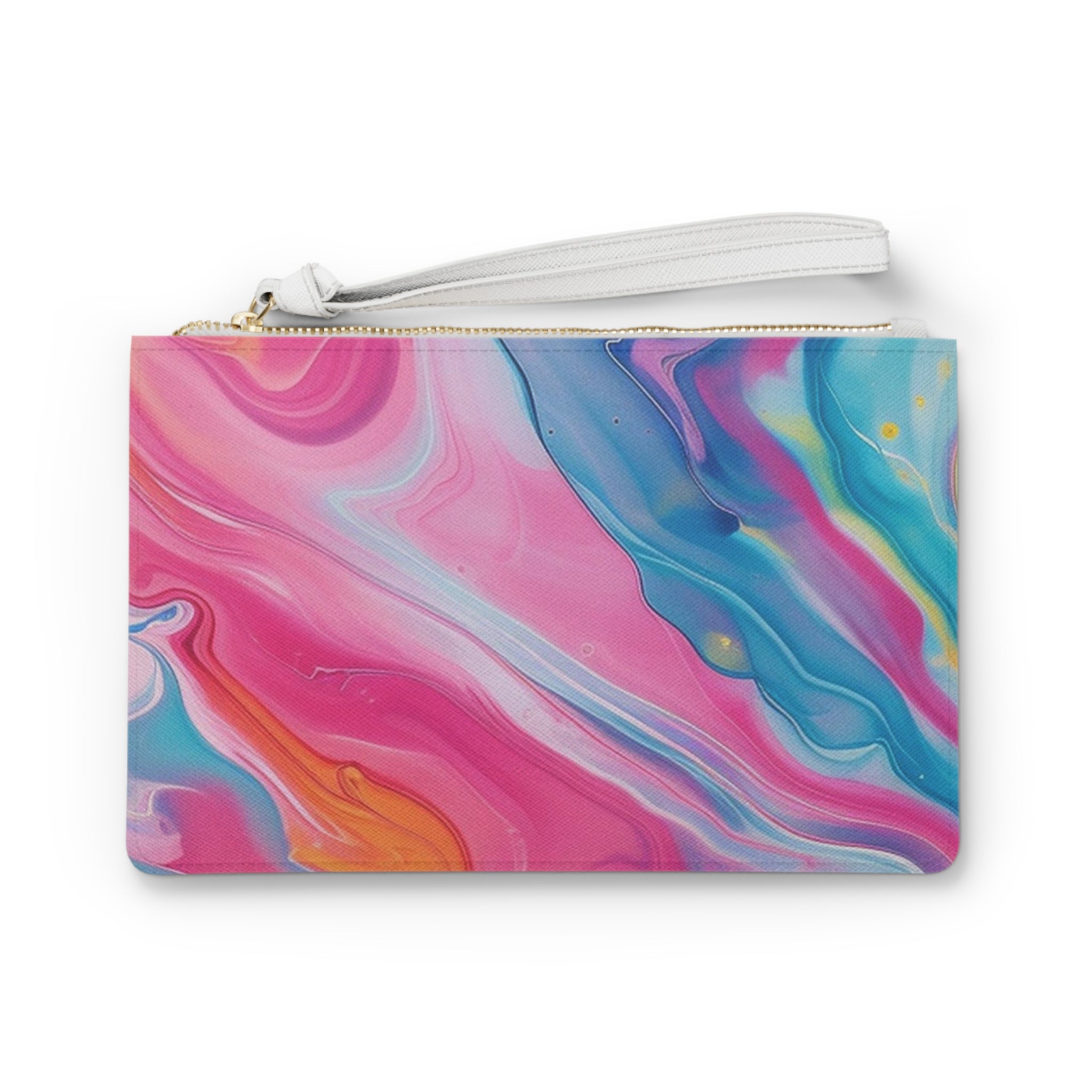 Printify Vibrant Abstract Wristlet Clutch Bag 2025