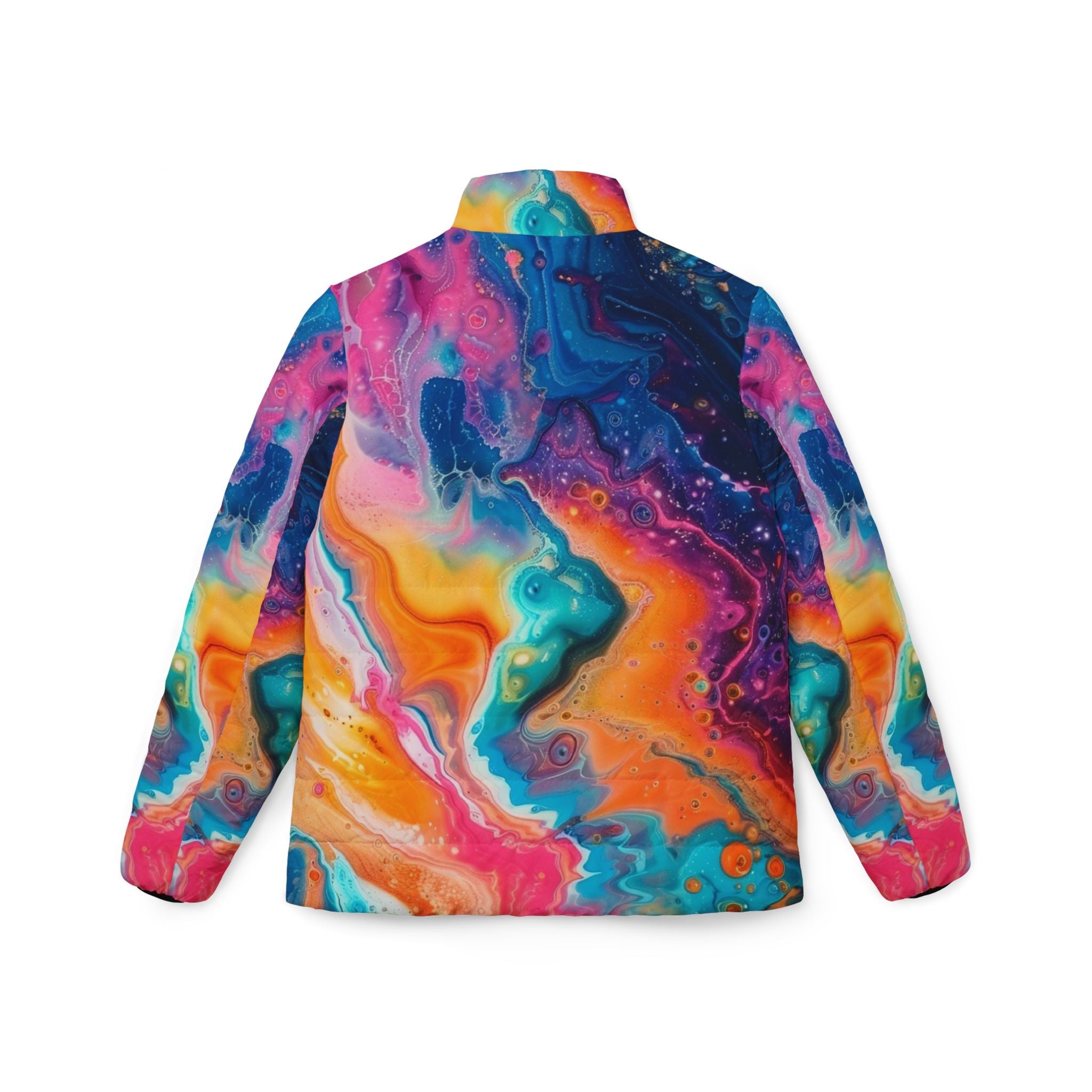 Vibrant All Over Print Puffer Jacket, Artsulli - Art is Long, Life is Short, All Over Prints, , , , , , , 