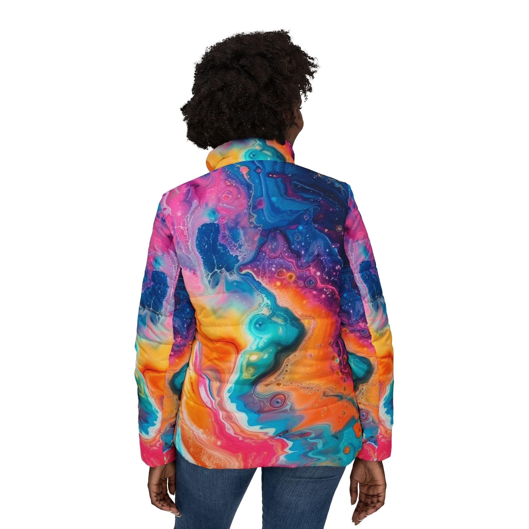Vibrant All Over Print Puffer Jacket, Artsulli - Art is Long, Life is Short, All Over Prints, , , , , , , 
