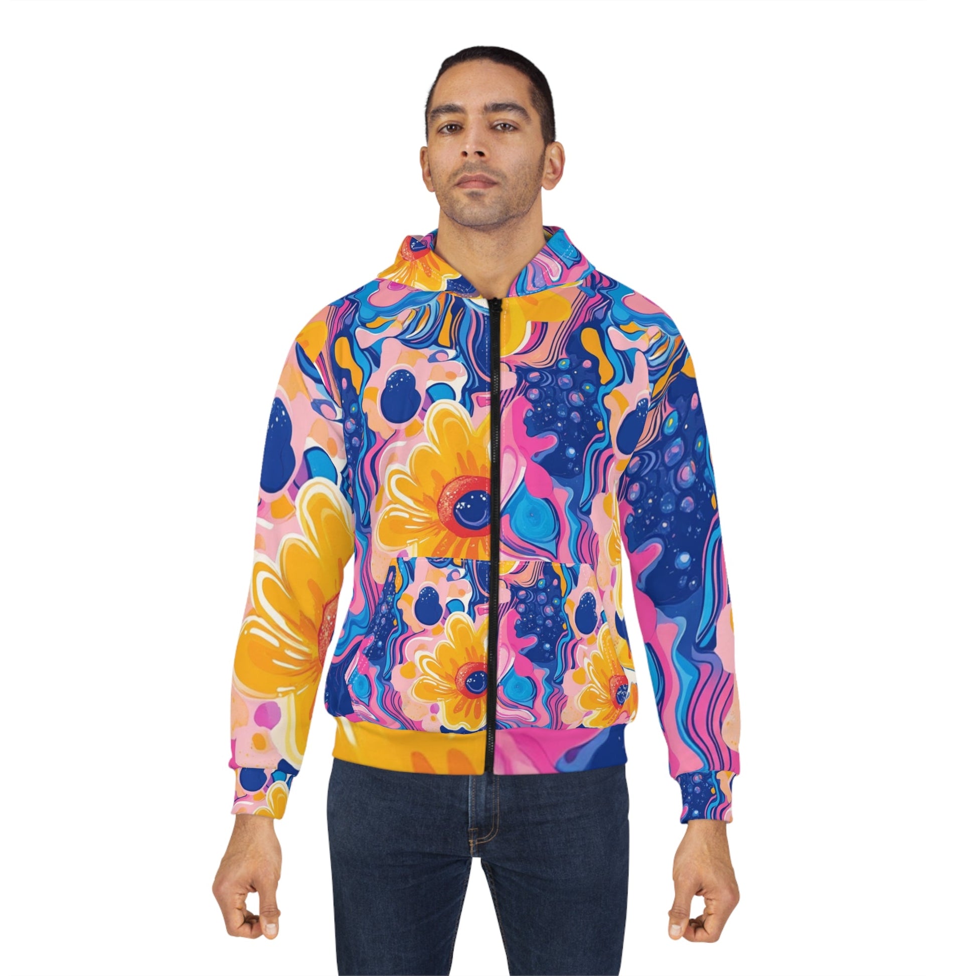 Vibrant All Over Print Zip Hoodie, Artsulli - Art is Long, Life is Short, All Over Prints, , , , , , , 