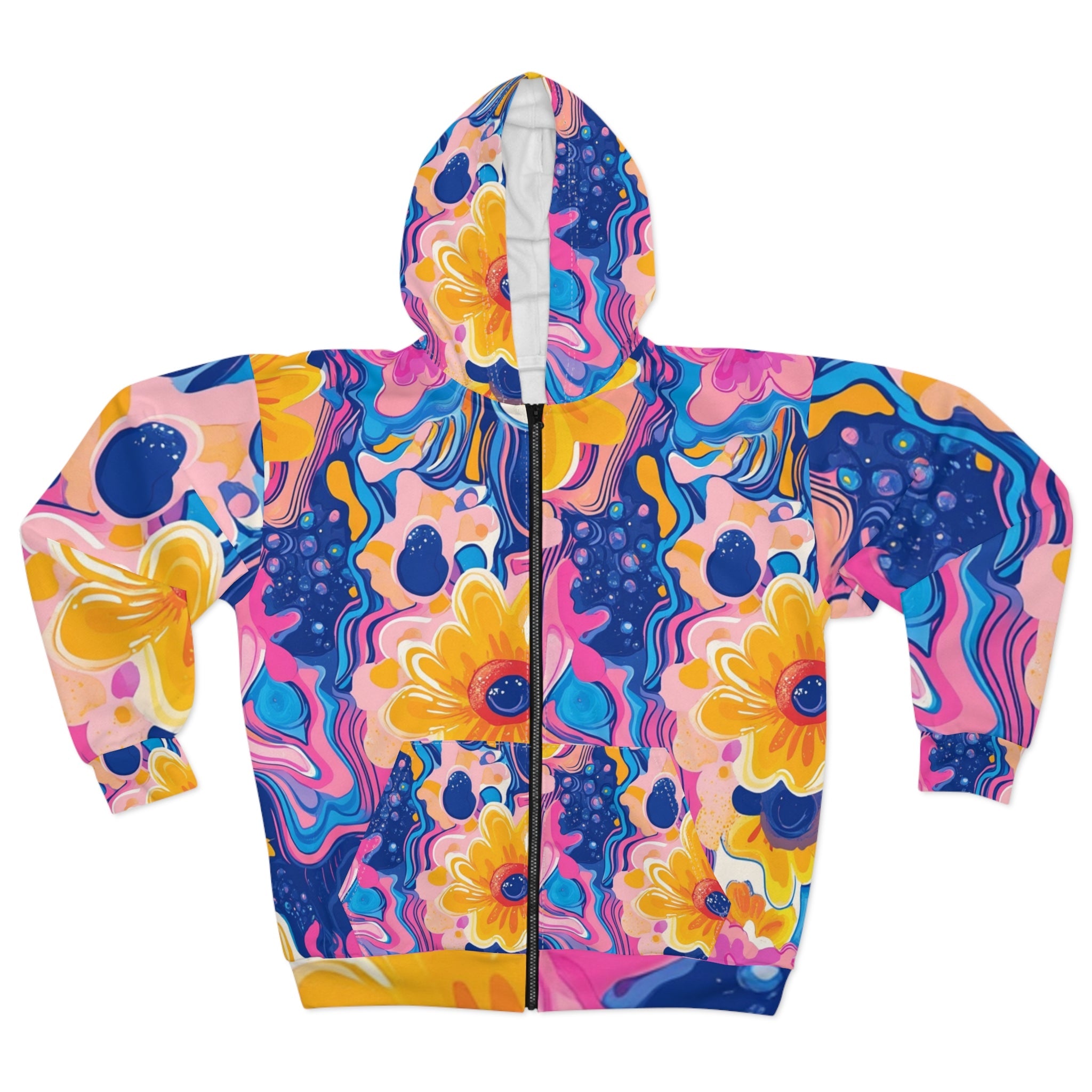 Printify Vibrant All Over Print Zip Hoodie 2025