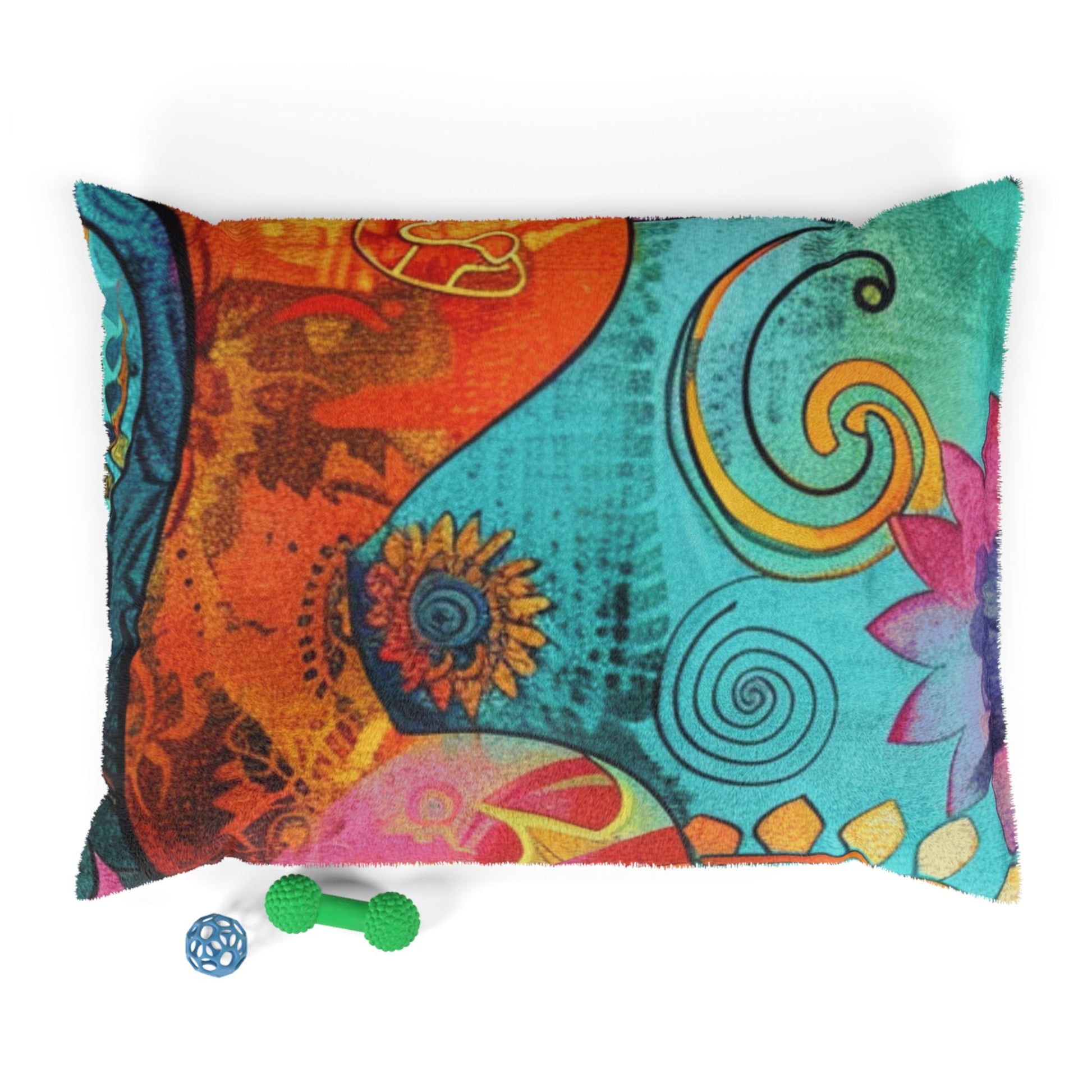 Printify Vibrant Artistic Floral Pet Bed 2025