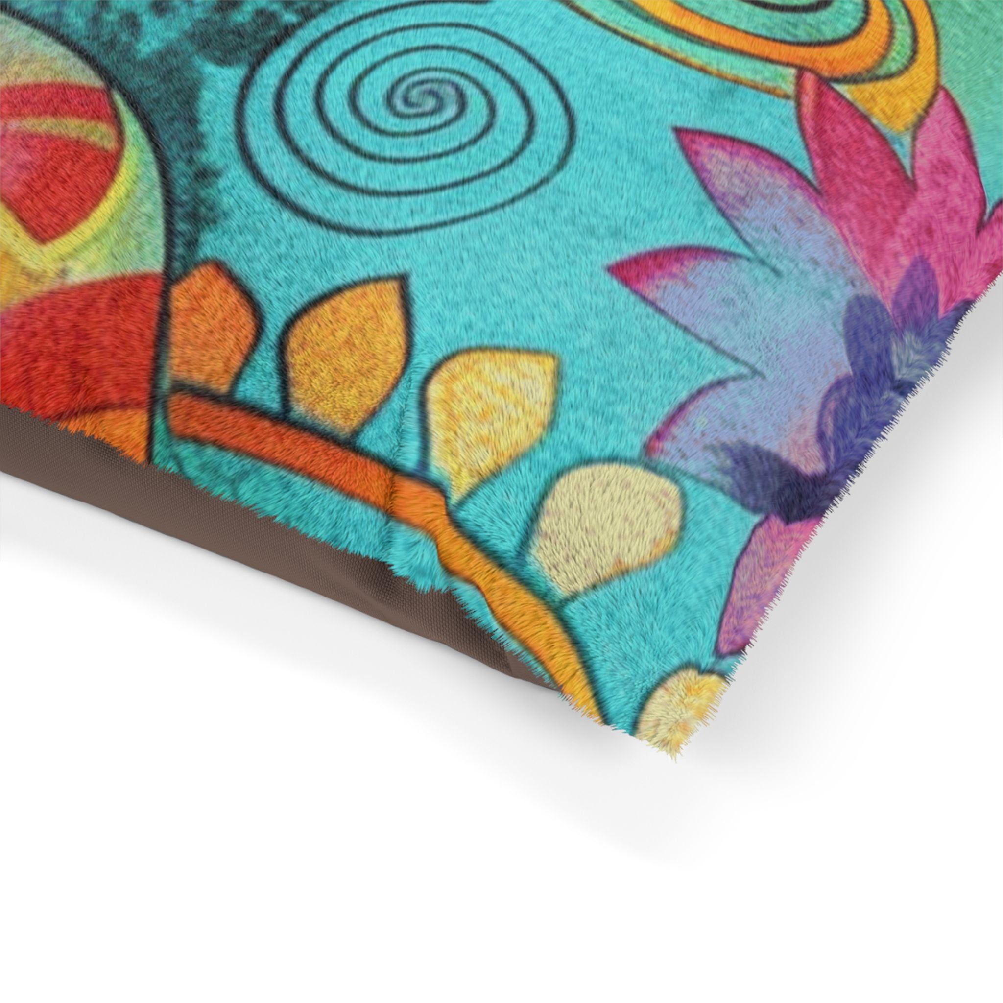 Printify Vibrant Artistic Floral Pet Bed 2025