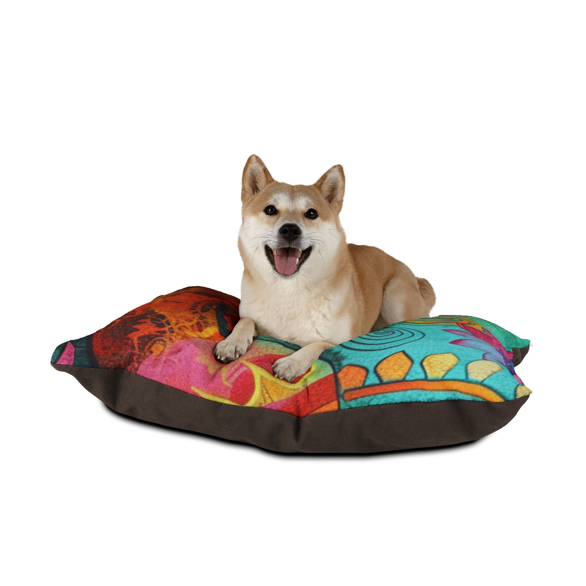 Printify Vibrant Artistic Floral Pet Bed 2025