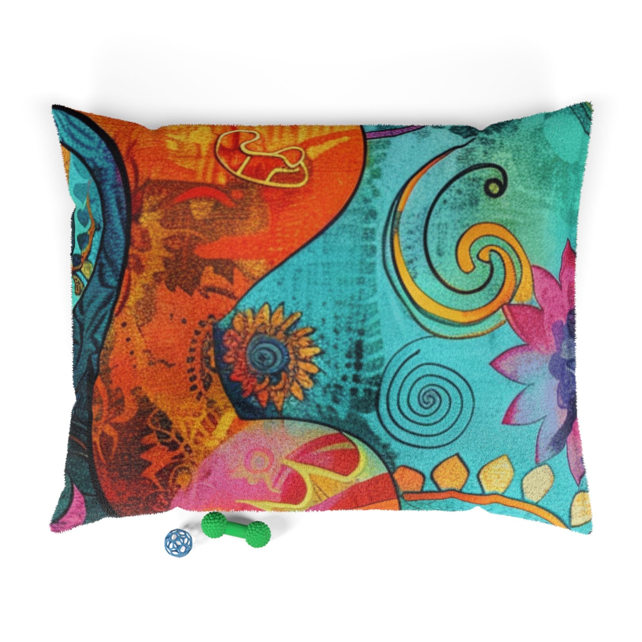 Printify Vibrant Artistic Floral Pet Bed 2025