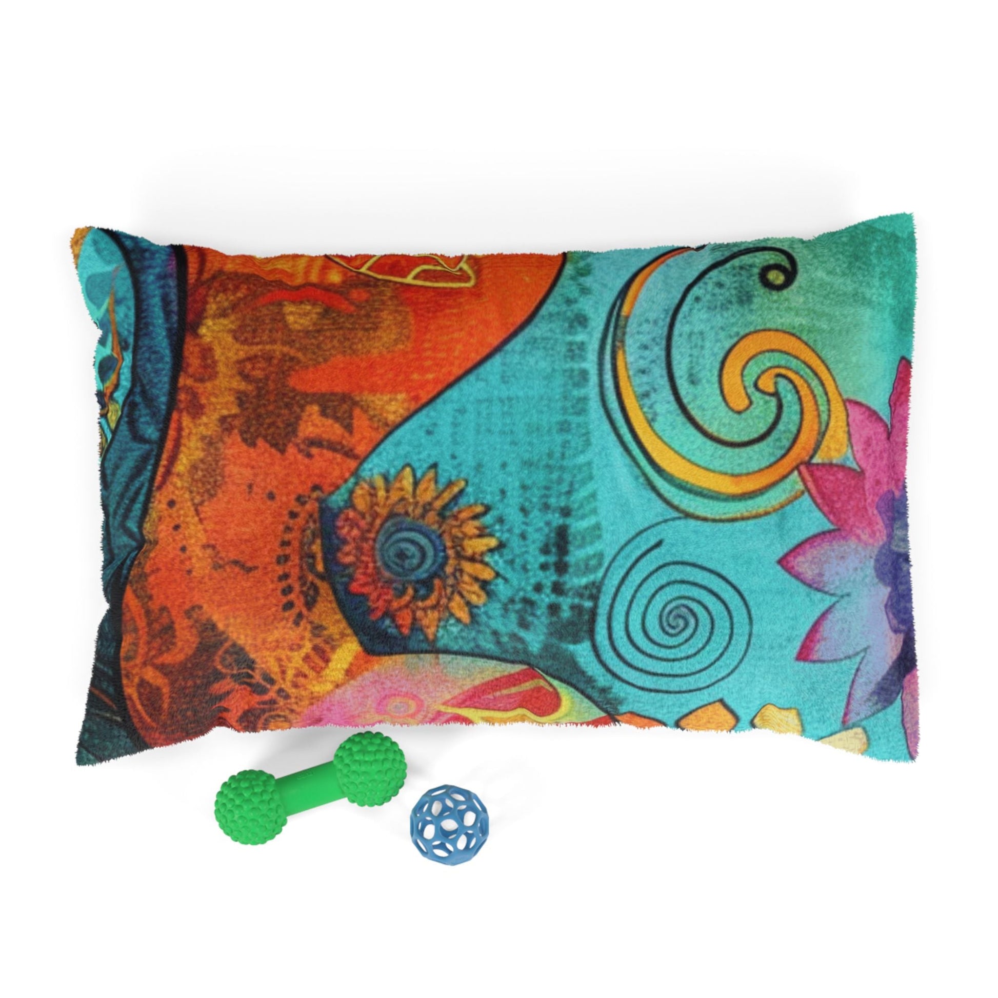 Printify Vibrant Artistic Floral Pet Bed 2025