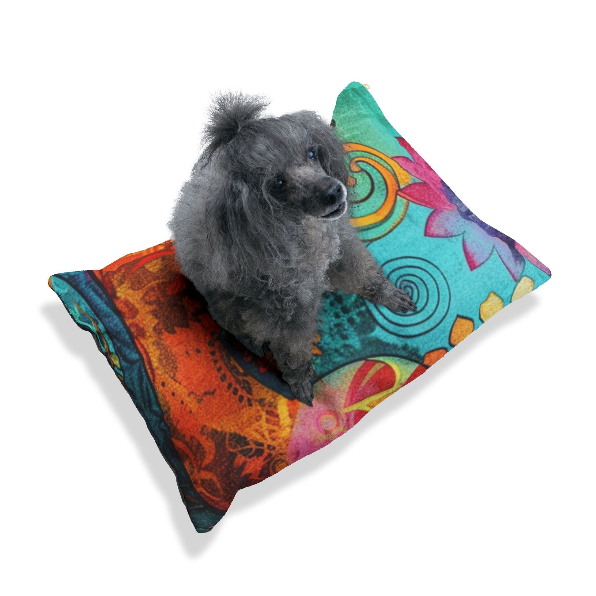Printify Vibrant Artistic Floral Pet Bed 2025