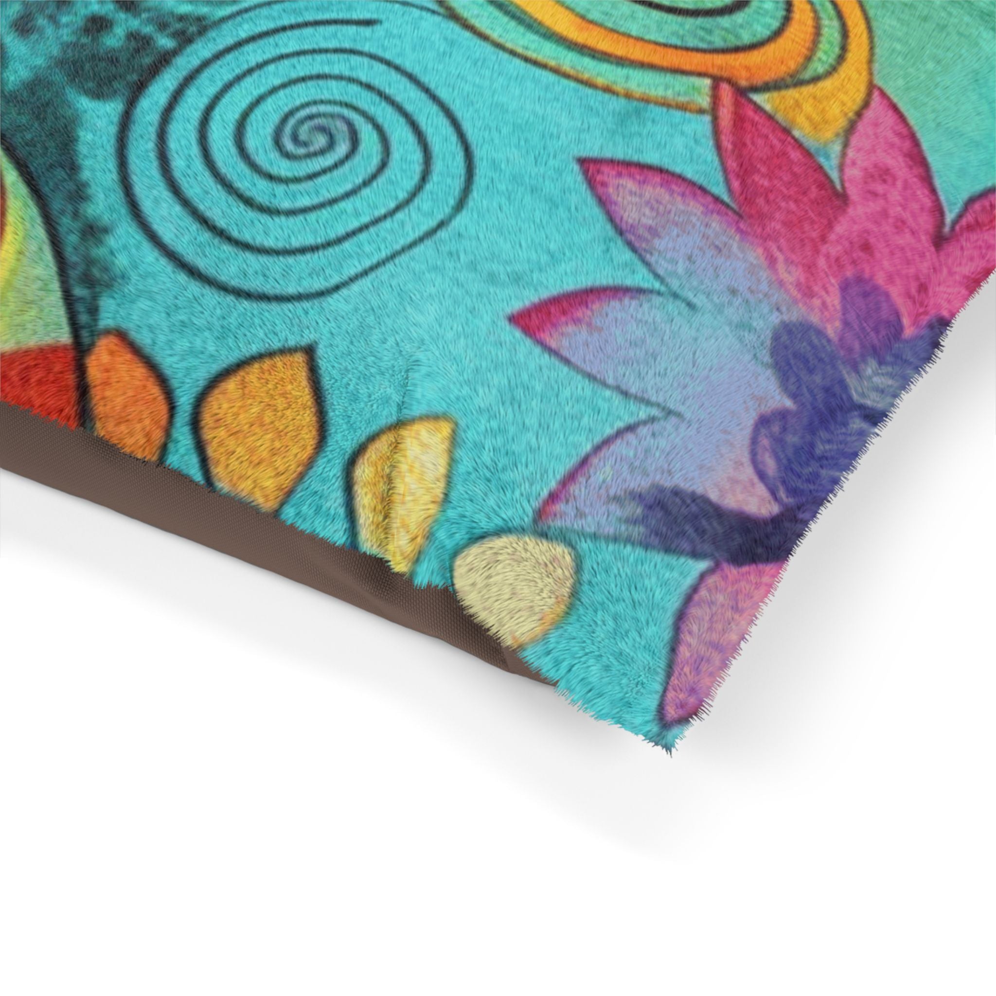 Printify Vibrant Artistic Floral Pet Bed 2025