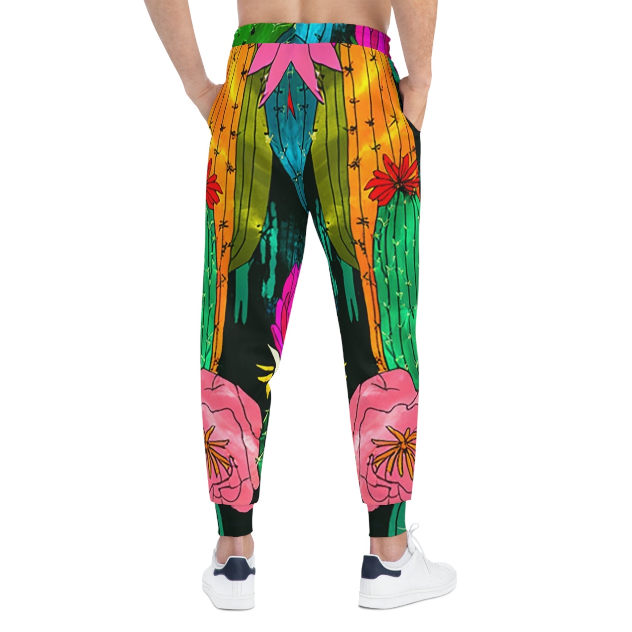 Vibrant Cactus Floral Joggers, Artsulli - Art is Long, Life is Short, All Over Prints, , , , , , , 