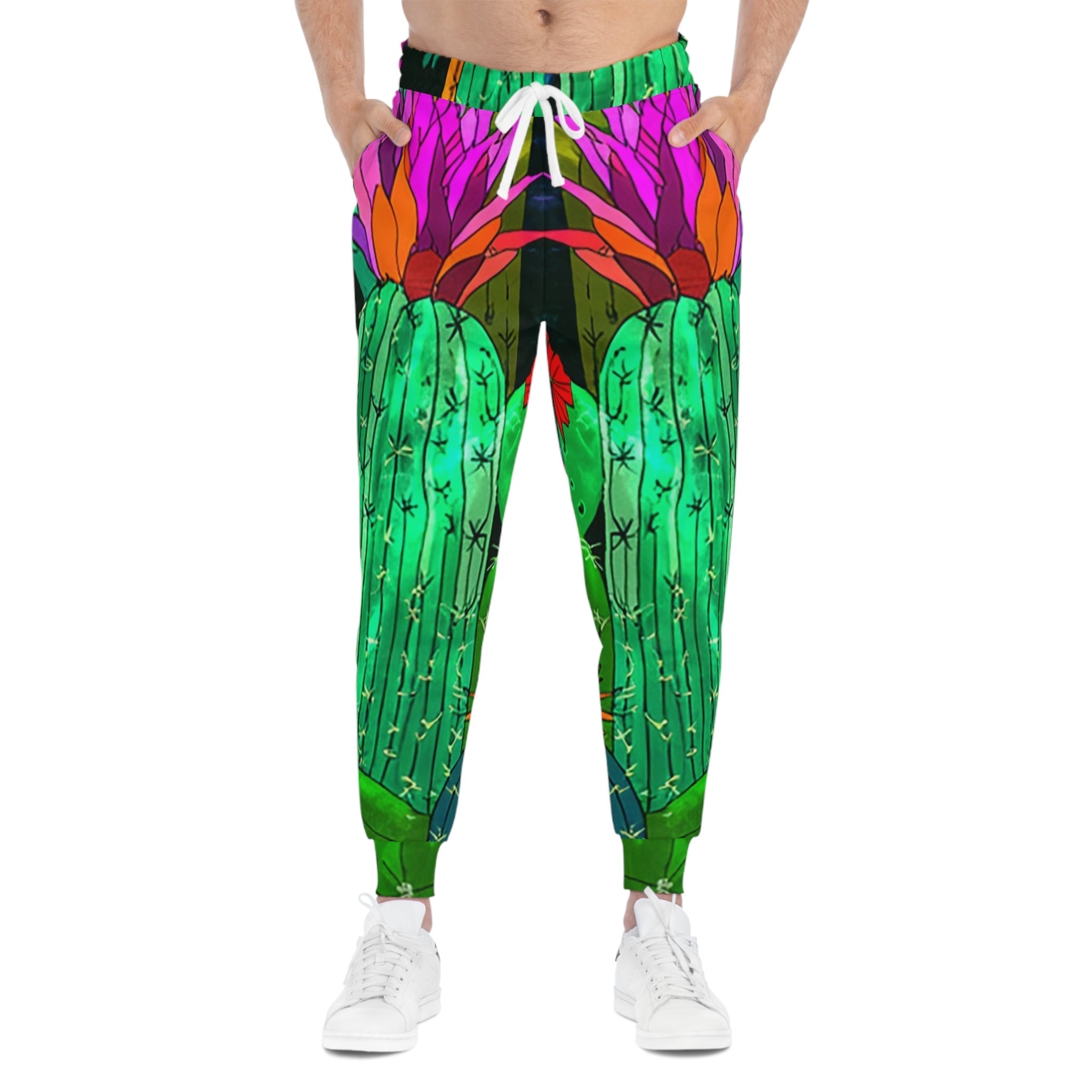 Vibrant Cactus Floral Joggers, Artsulli - Art is Long, Life is Short, All Over Prints, , , , , , , 