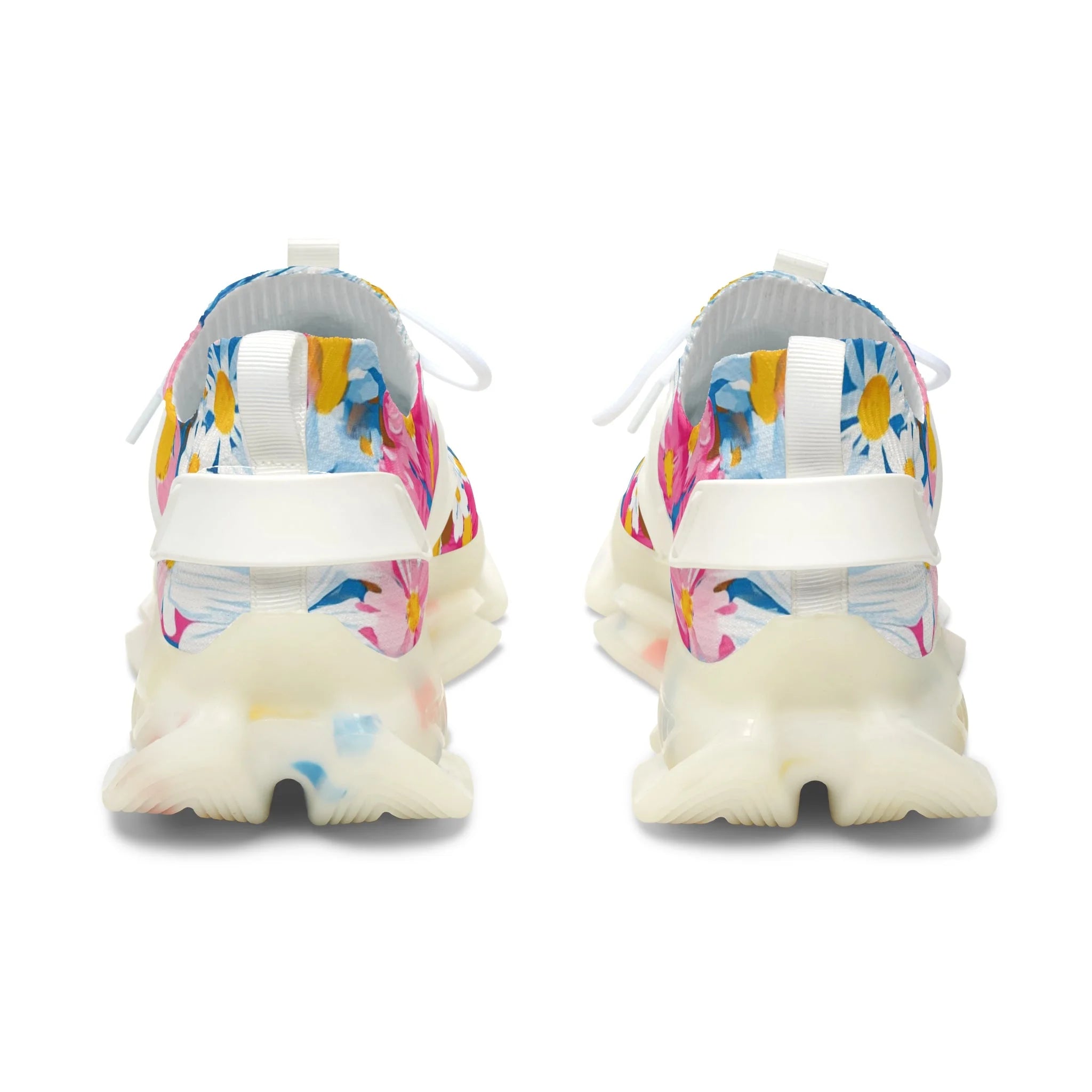 Vibrant Daisy Floral Mesh Sneakers, Artsulli - Art is Long, Life is Short, Shoes, , , , , , , 
