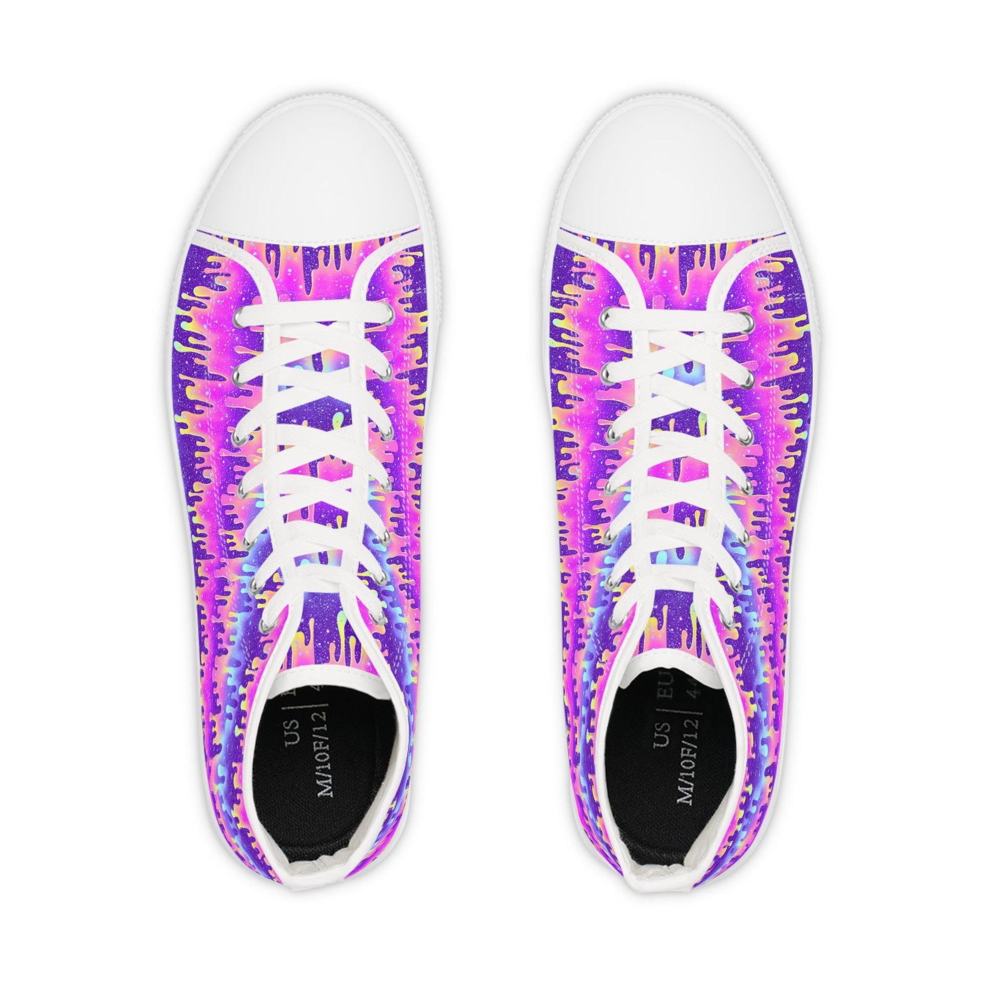 Vibrant Drip Canvas High Tops, Artsulli - Art is Long, Life is Short, Shoes, , , , , , , 