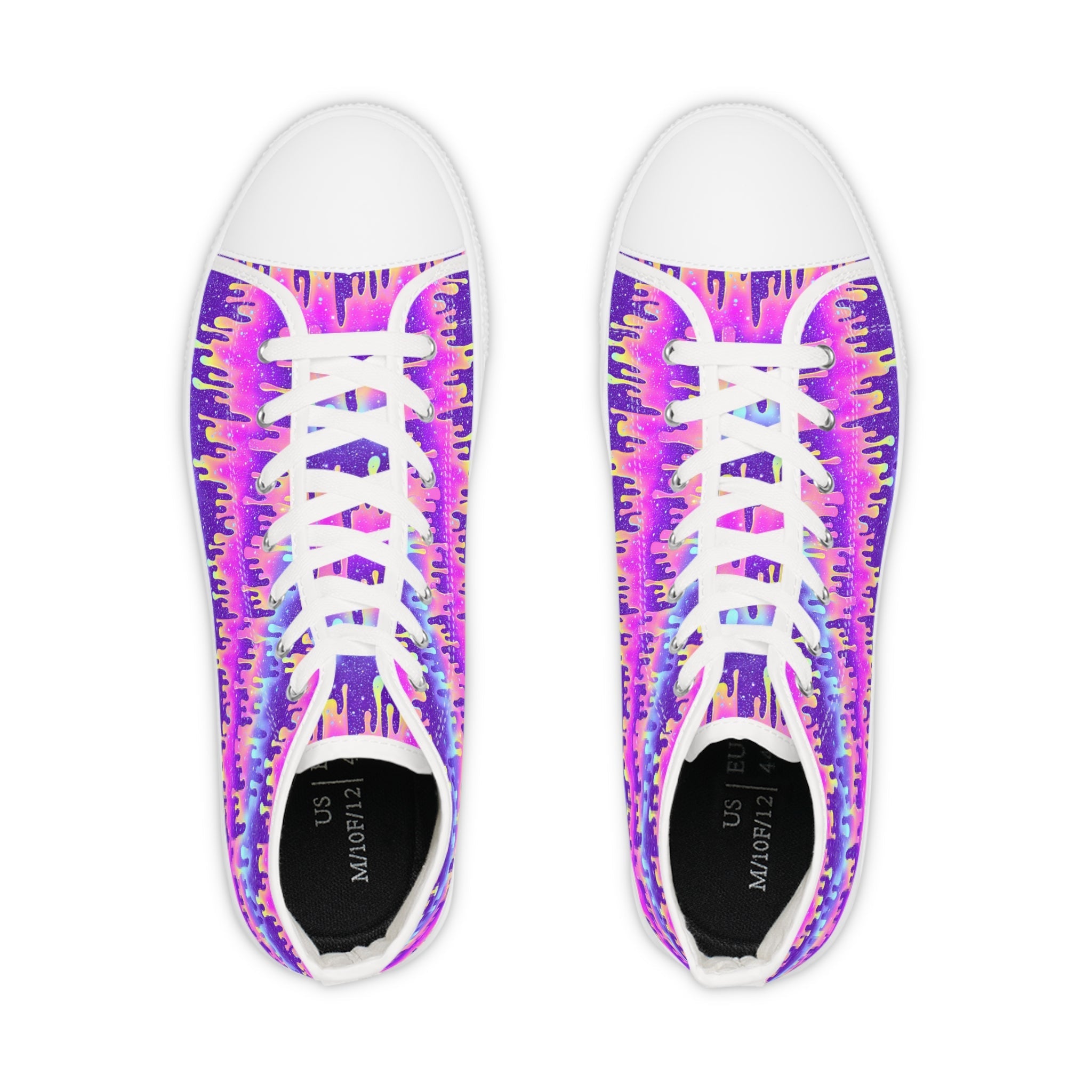 Vibrant Drip Canvas High Tops, Artsulli - Art is Long, Life is Short, Shoes, , , , , , , 