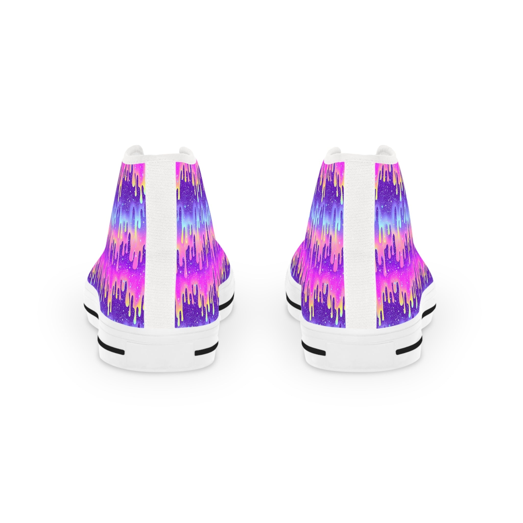 Vibrant Drip Canvas High Tops, Artsulli - Art is Long, Life is Short, Shoes, , , , , , , 
