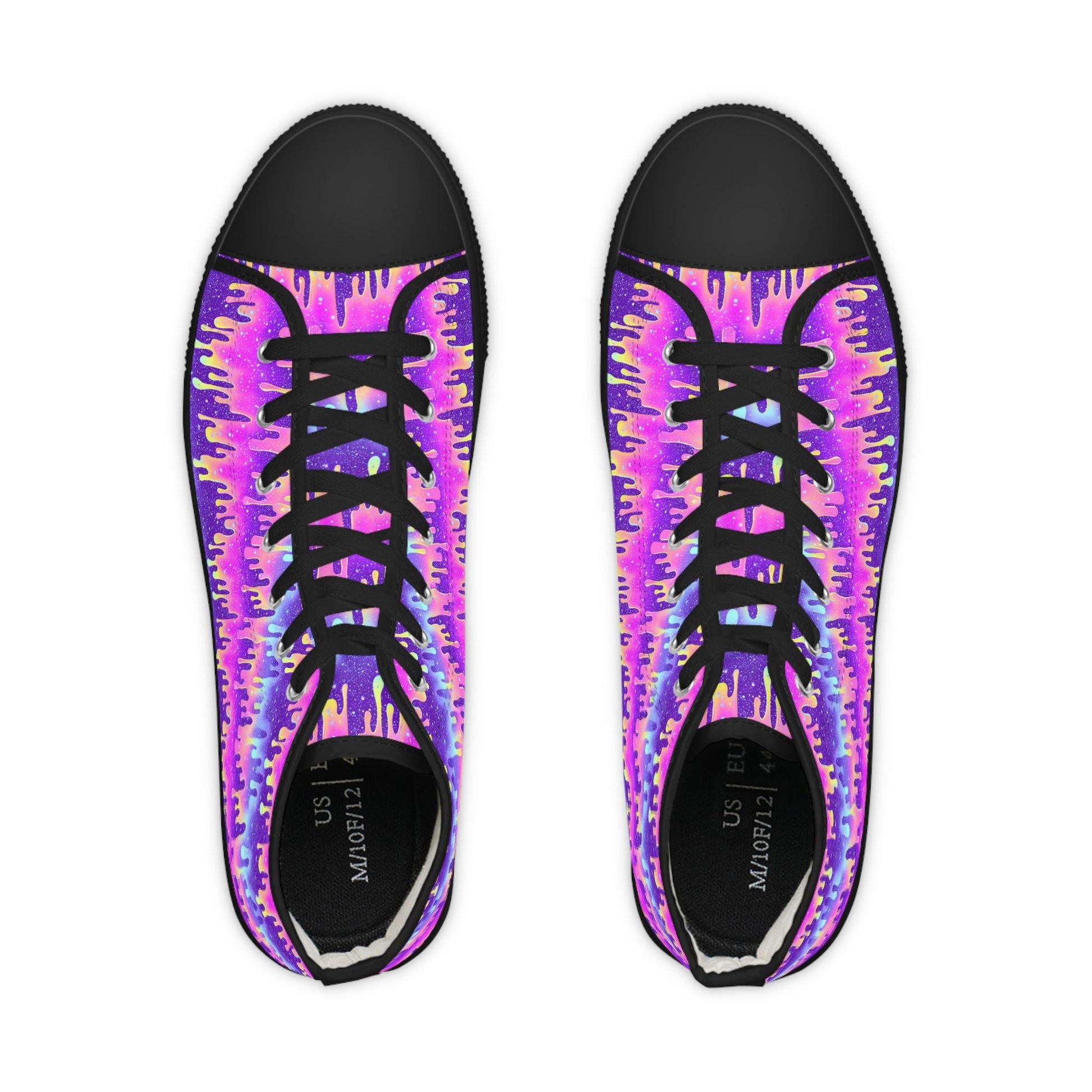 Vibrant Drip Canvas High Tops, Artsulli - Art is Long, Life is Short, Shoes, , , , , , , 