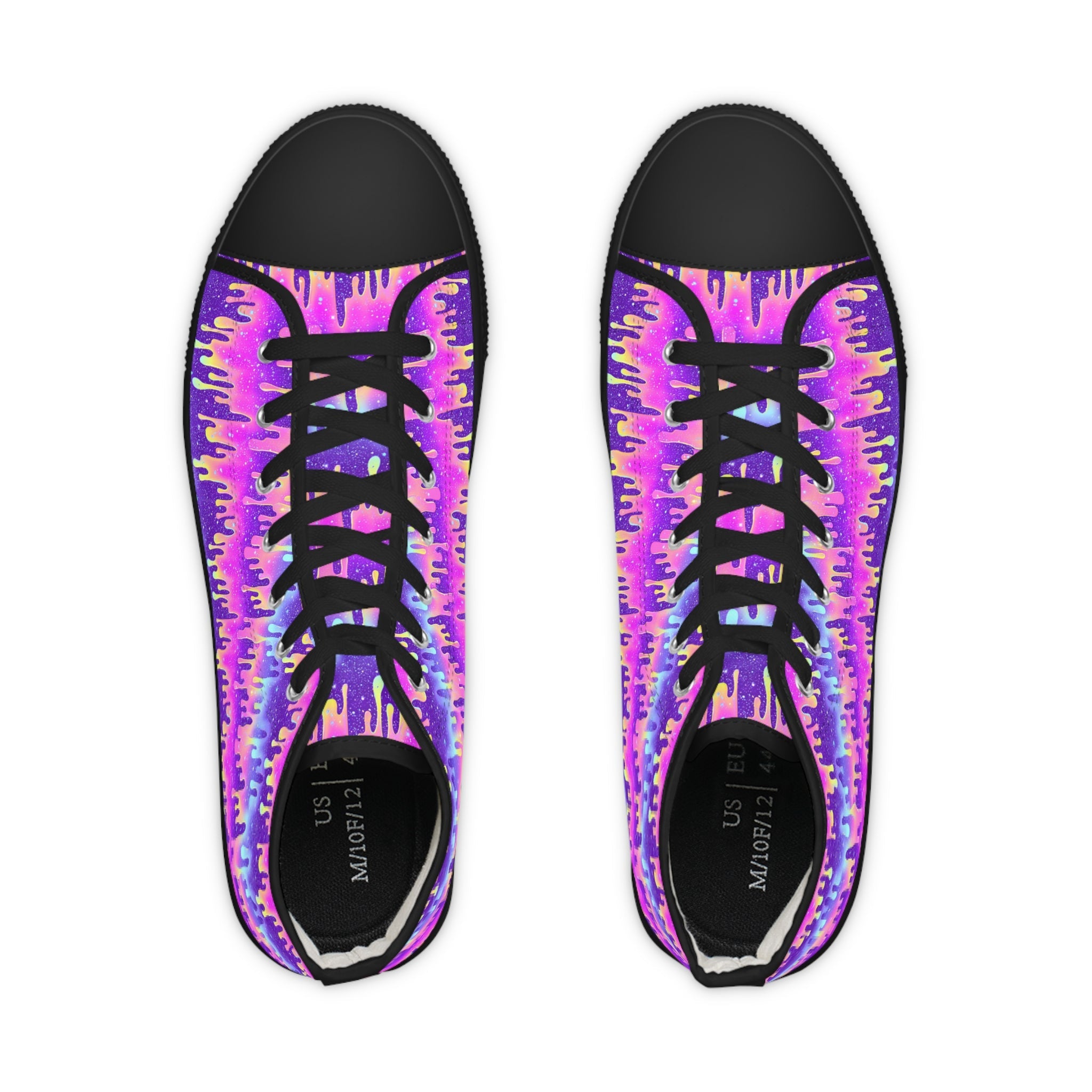 Vibrant Drip Canvas High Tops, Artsulli - Art is Long, Life is Short, Shoes, , , , , , , 