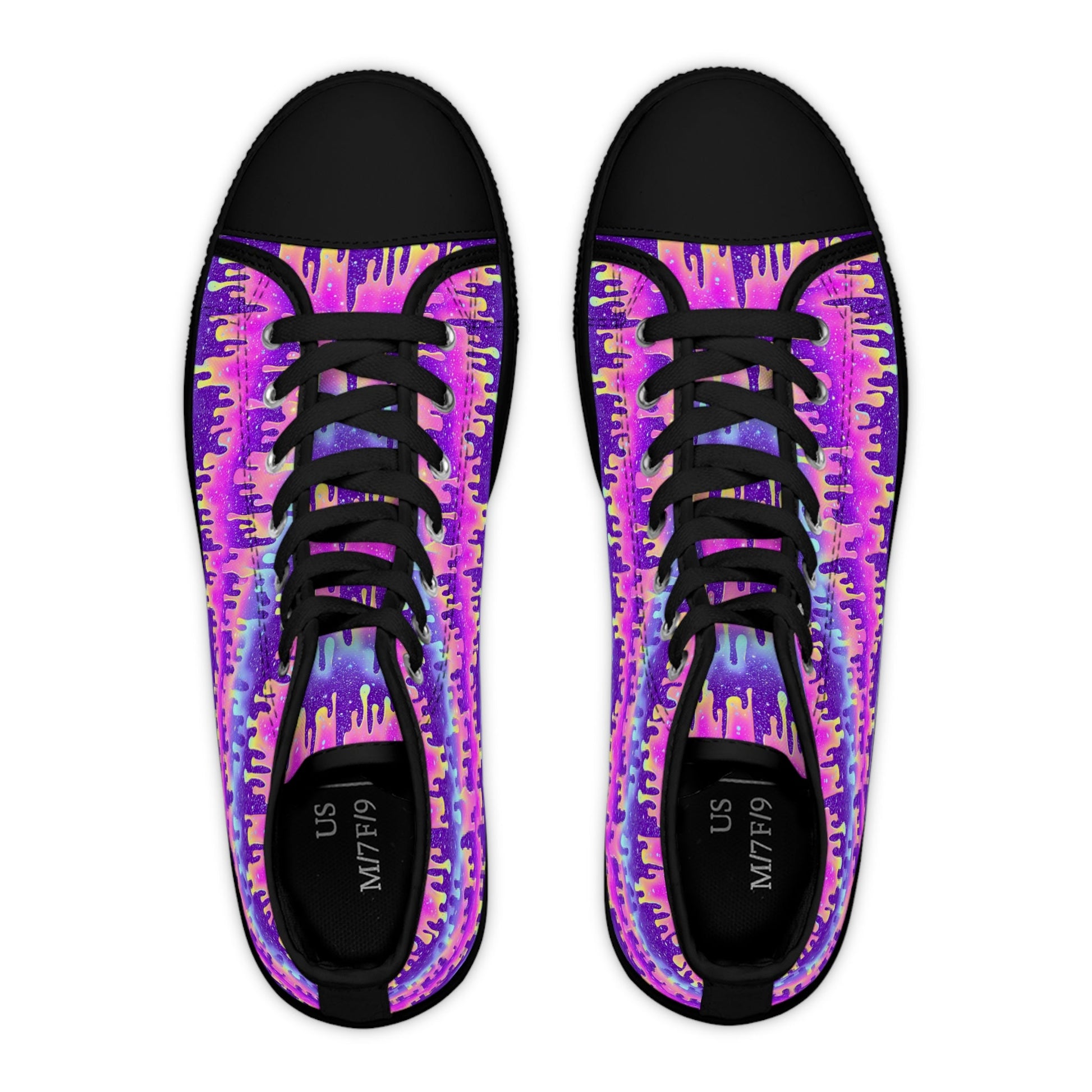 Vibrant Drip High Top Sneakers, Artsulli - Art is Long, Life is Short, Shoes, , , , , , , 