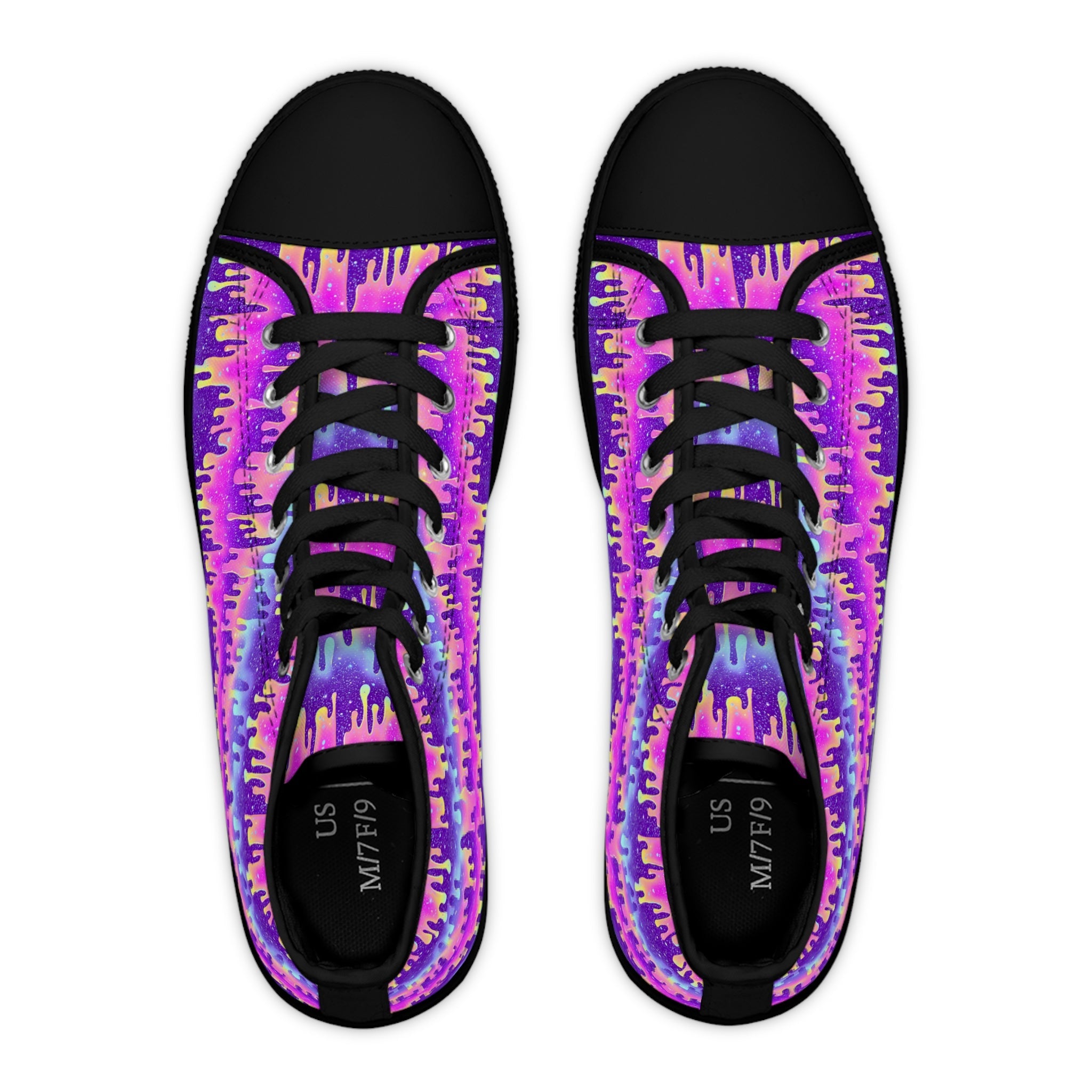 Vibrant Drip High Top Sneakers, Artsulli - Art is Long, Life is Short, Shoes, , , , , , , 