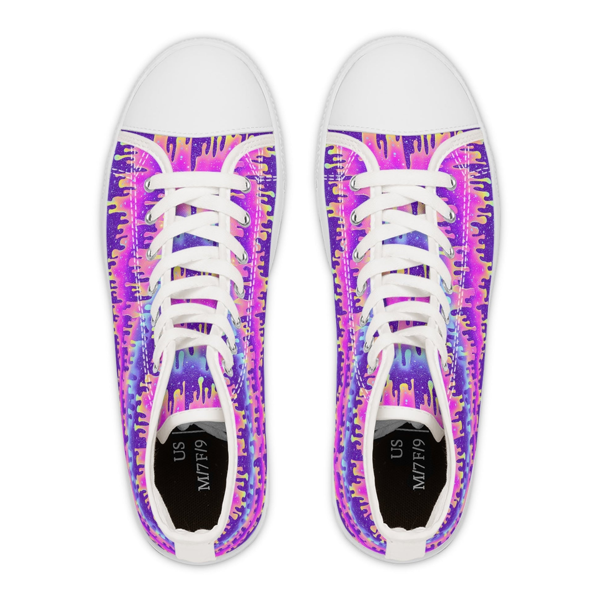 Vibrant Drip High Top Sneakers, Artsulli - Art is Long, Life is Short, Shoes, , , , , , , 