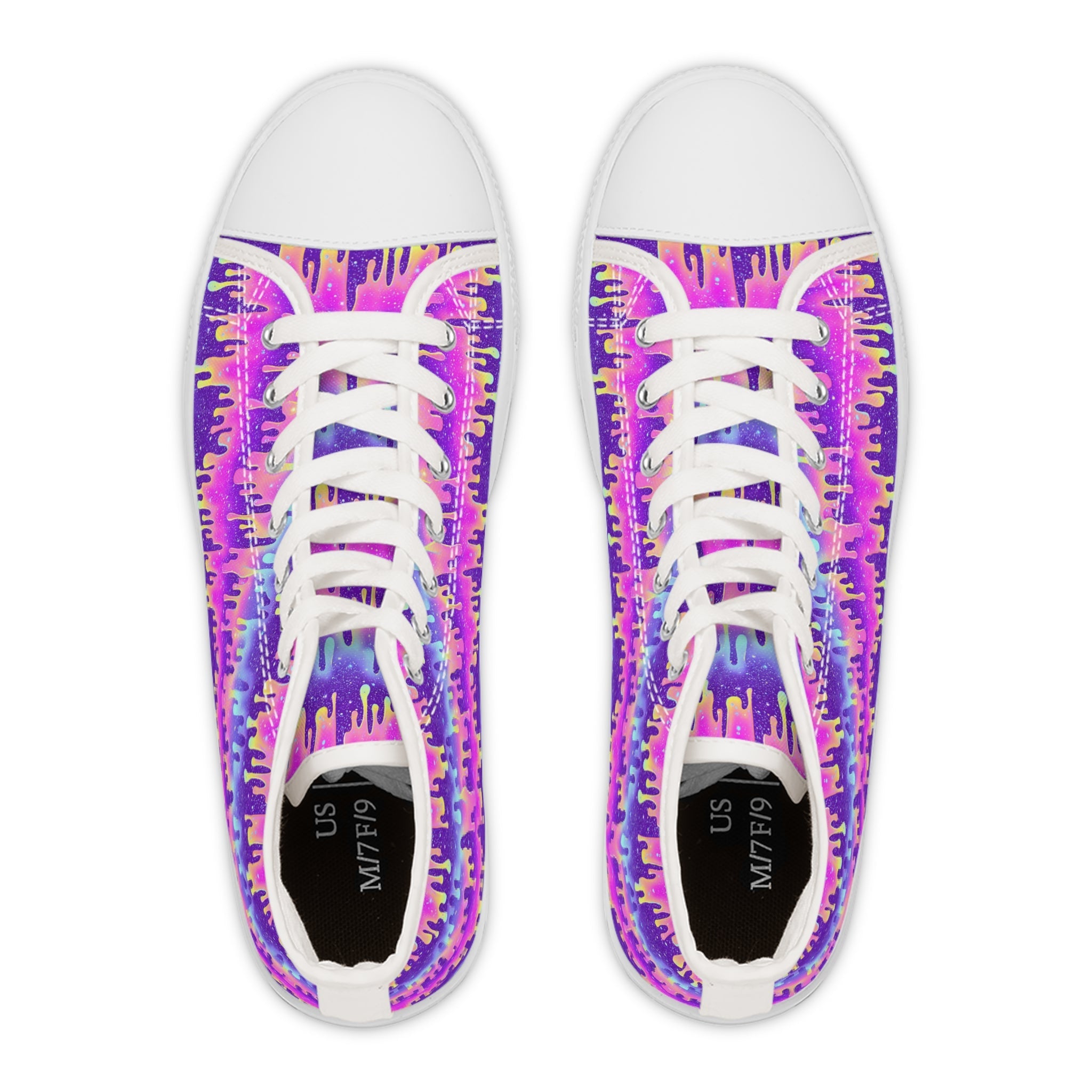 Vibrant Drip High Top Sneakers, Artsulli - Art is Long, Life is Short, Shoes, , , , , , , 