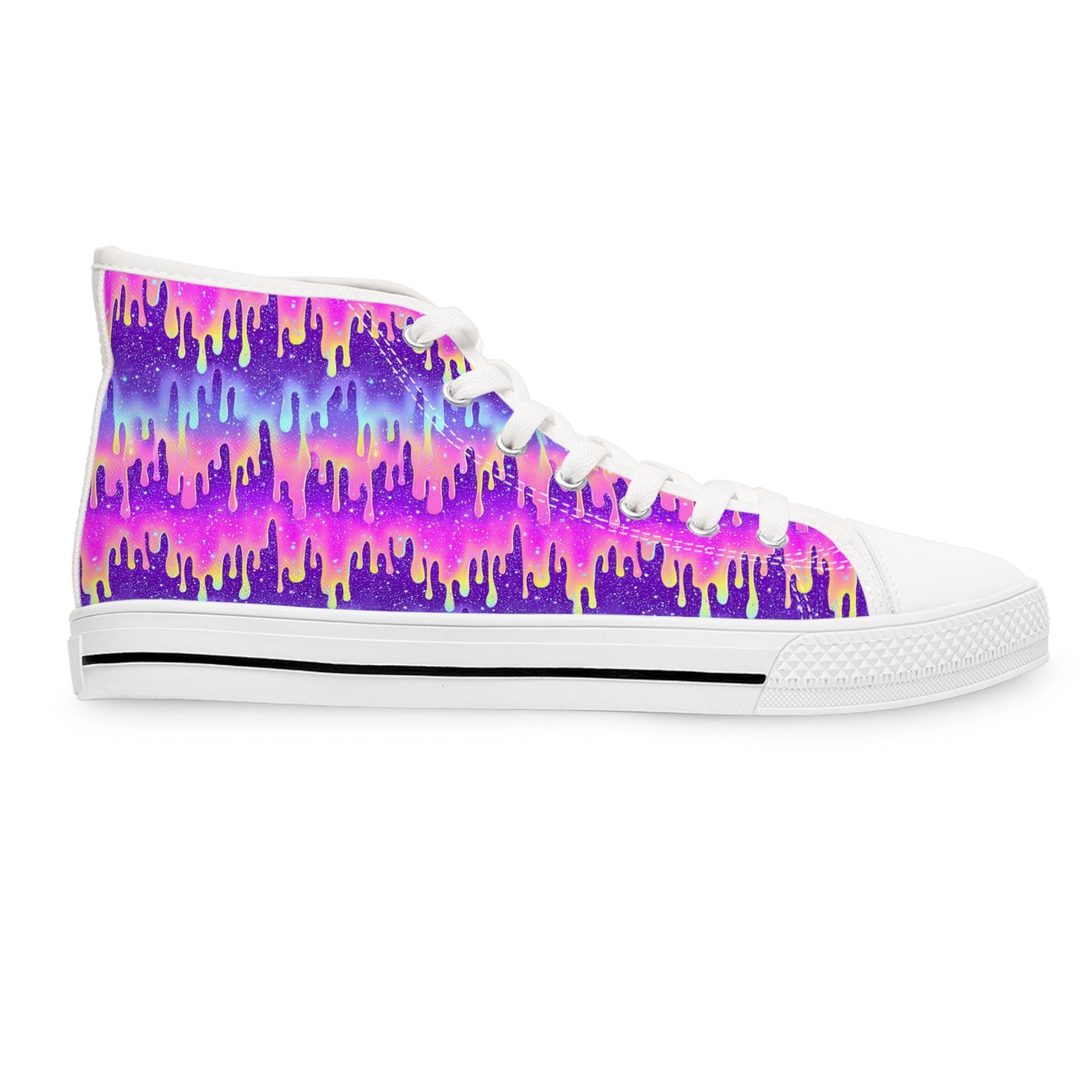 Vibrant Drip High Top Sneakers, Artsulli - Art is Long, Life is Short, Shoes, , , , , , , 