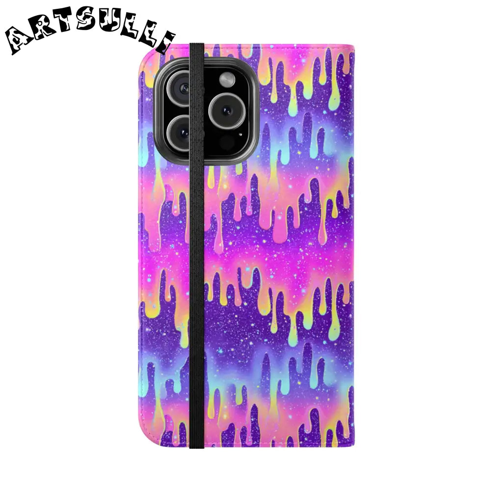 Vibrant Dripping Galaxy Flip Cases, Artsulli - Art is Long, Life is Short, Phone Case, , , , , , , 