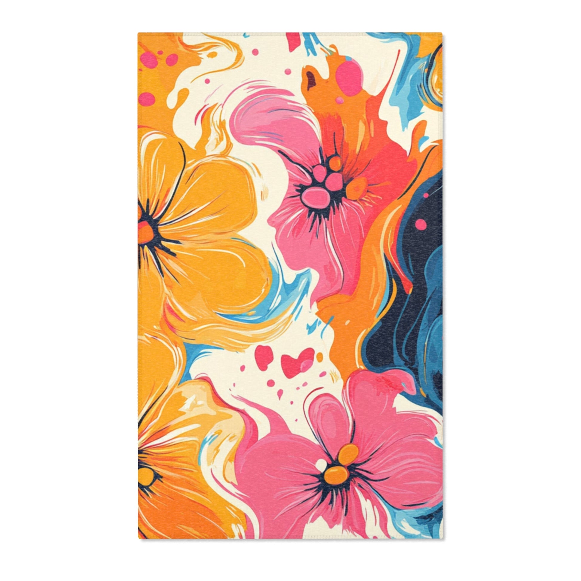 Vibrant Floral Abstract Art Area Rug, Artsulli - Art is Long, Life is Short, Home Decor, Size, 36" × 60", , , , , 29650894174168659257
