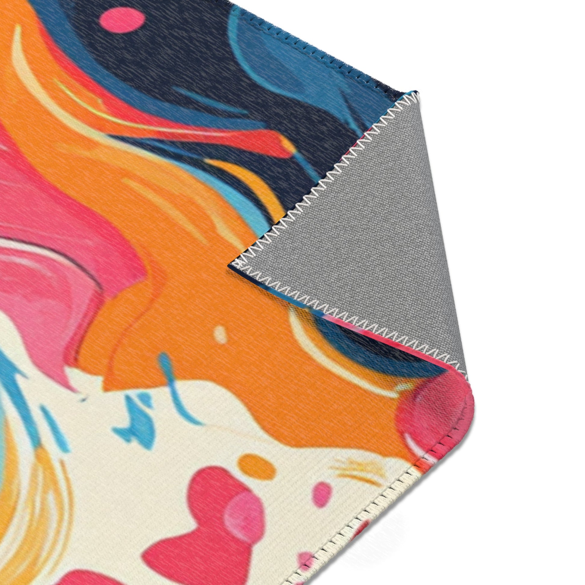 Vibrant Floral Abstract Art Area Rug, Artsulli - Art is Long, Life is Short, Home Decor, , , , , , , 