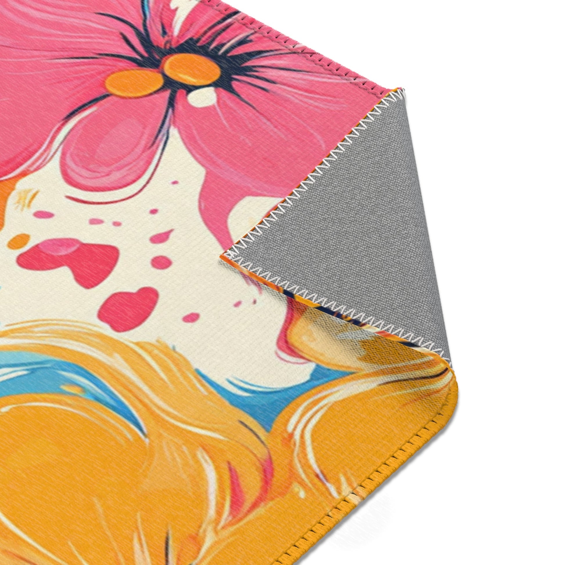 Vibrant Floral Abstract Art Area Rug, Artsulli - Art is Long, Life is Short, Home Decor, , , , , , , 