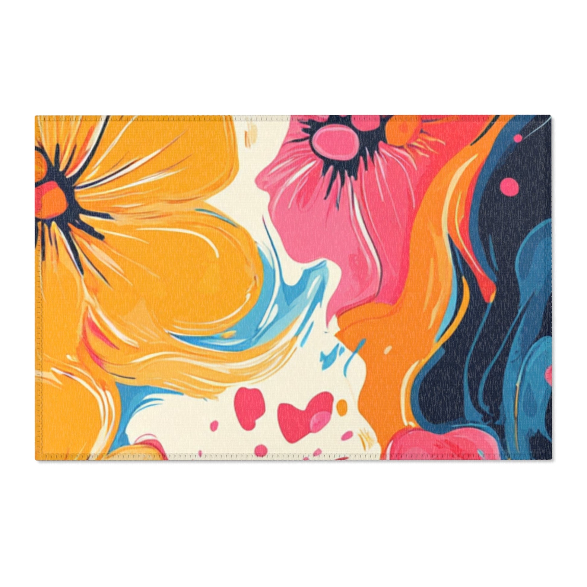 Vibrant Floral Abstract Art Area Rug, Artsulli - Art is Long, Life is Short, Home Decor, Size, 36" × 24", , , , , 26094750879244262518