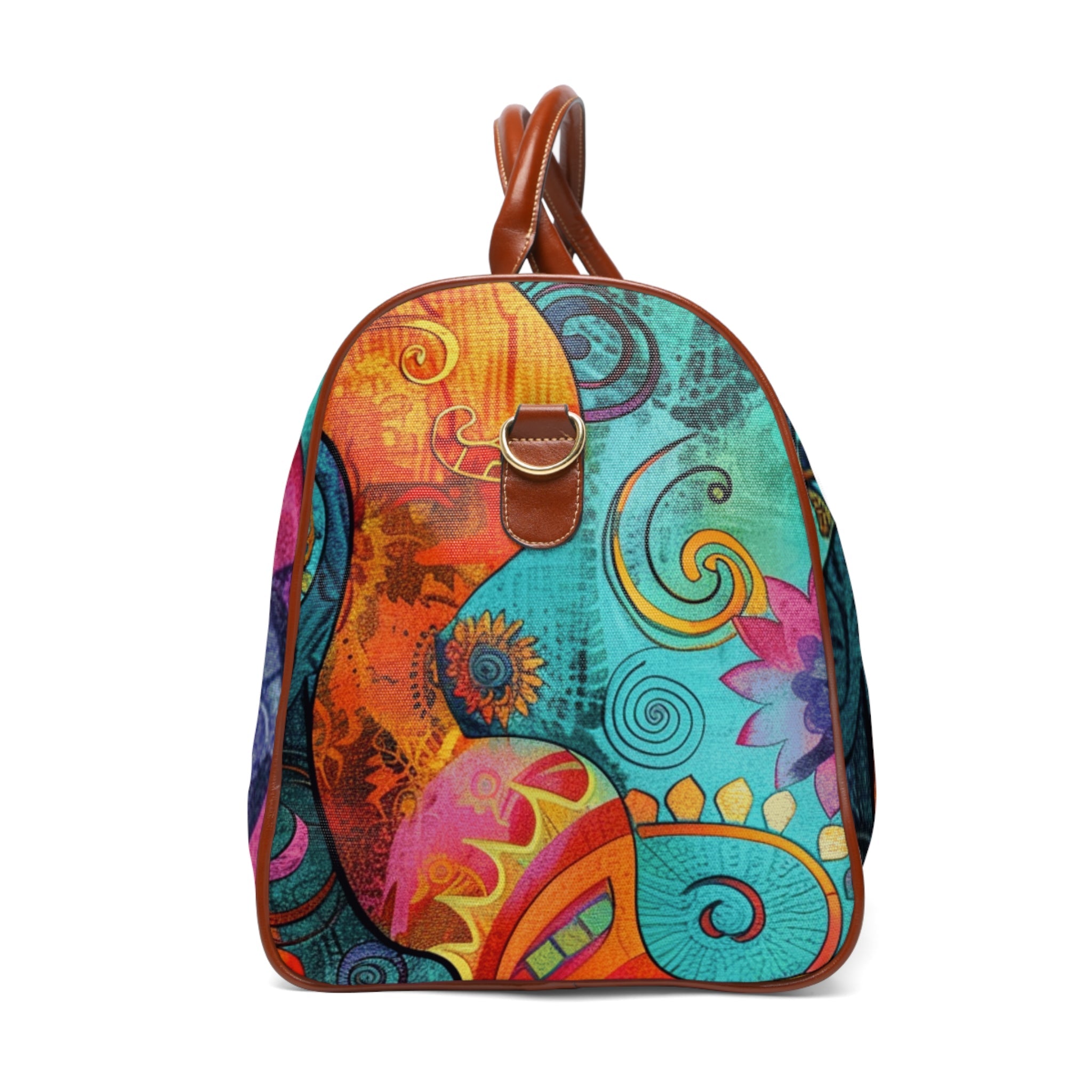 Printify Vibrant Floral Abstract Duffel Bag 2025