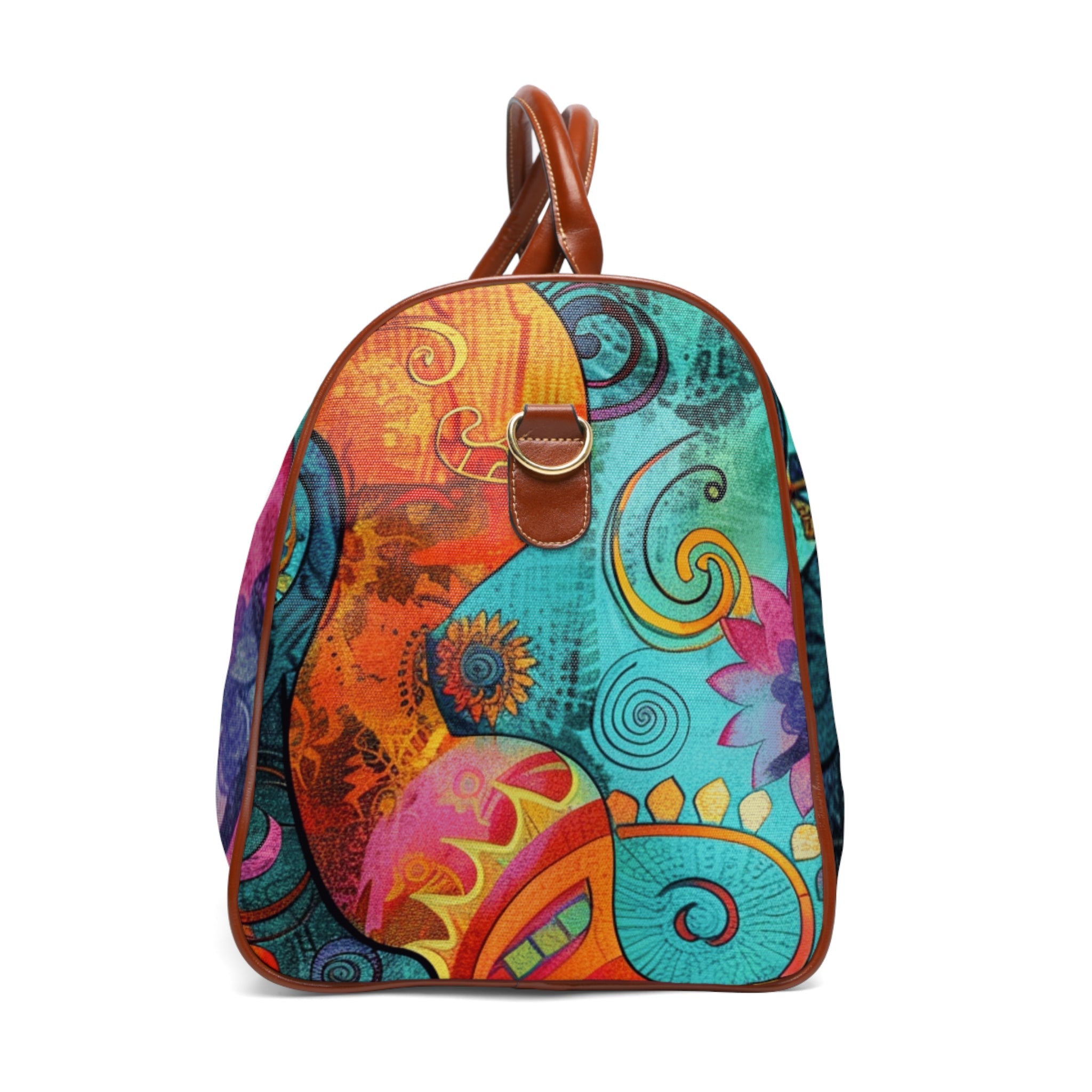 Printify Vibrant Floral Abstract Duffel Bag 2025