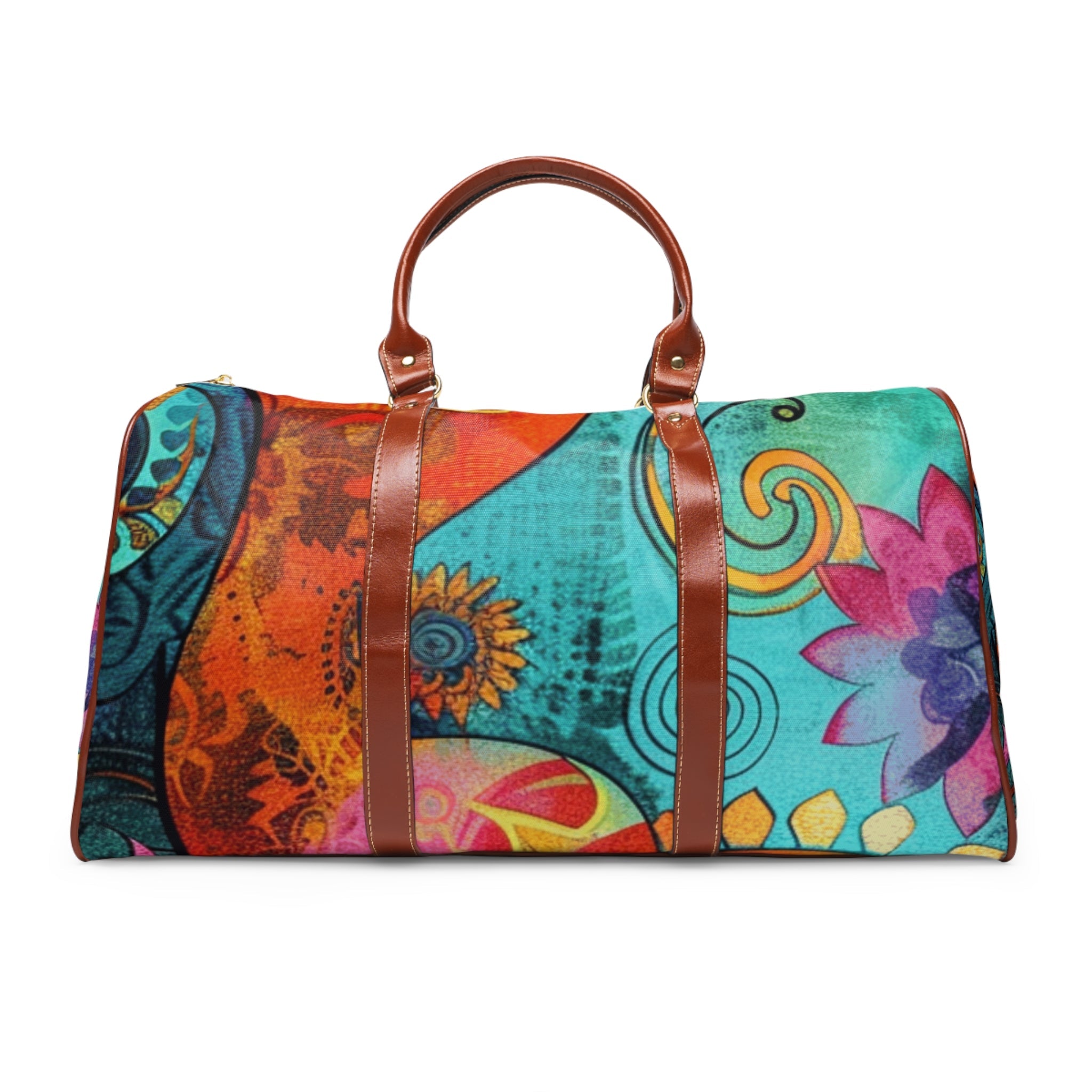 Printify Vibrant Floral Abstract Duffel Bag 2025