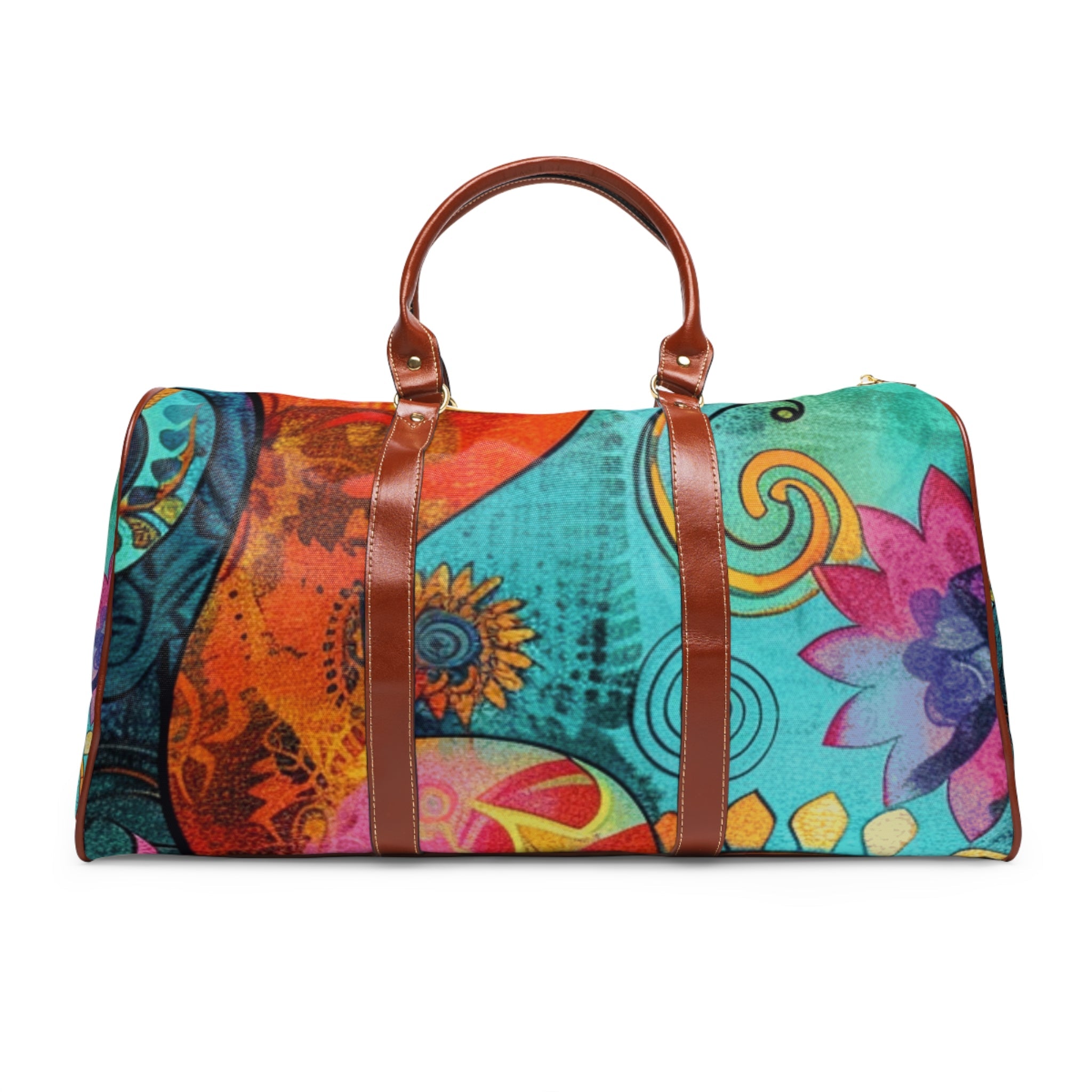 Printify Vibrant Floral Abstract Duffel Bag 2025