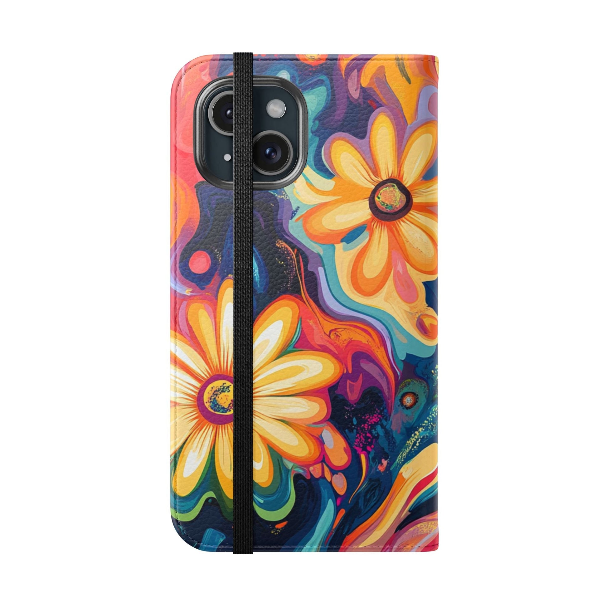 Vibrant Floral Abstract Flip Cases, Artsulli - Art is Long, Life is Short, Phone Case, , , , , , , 