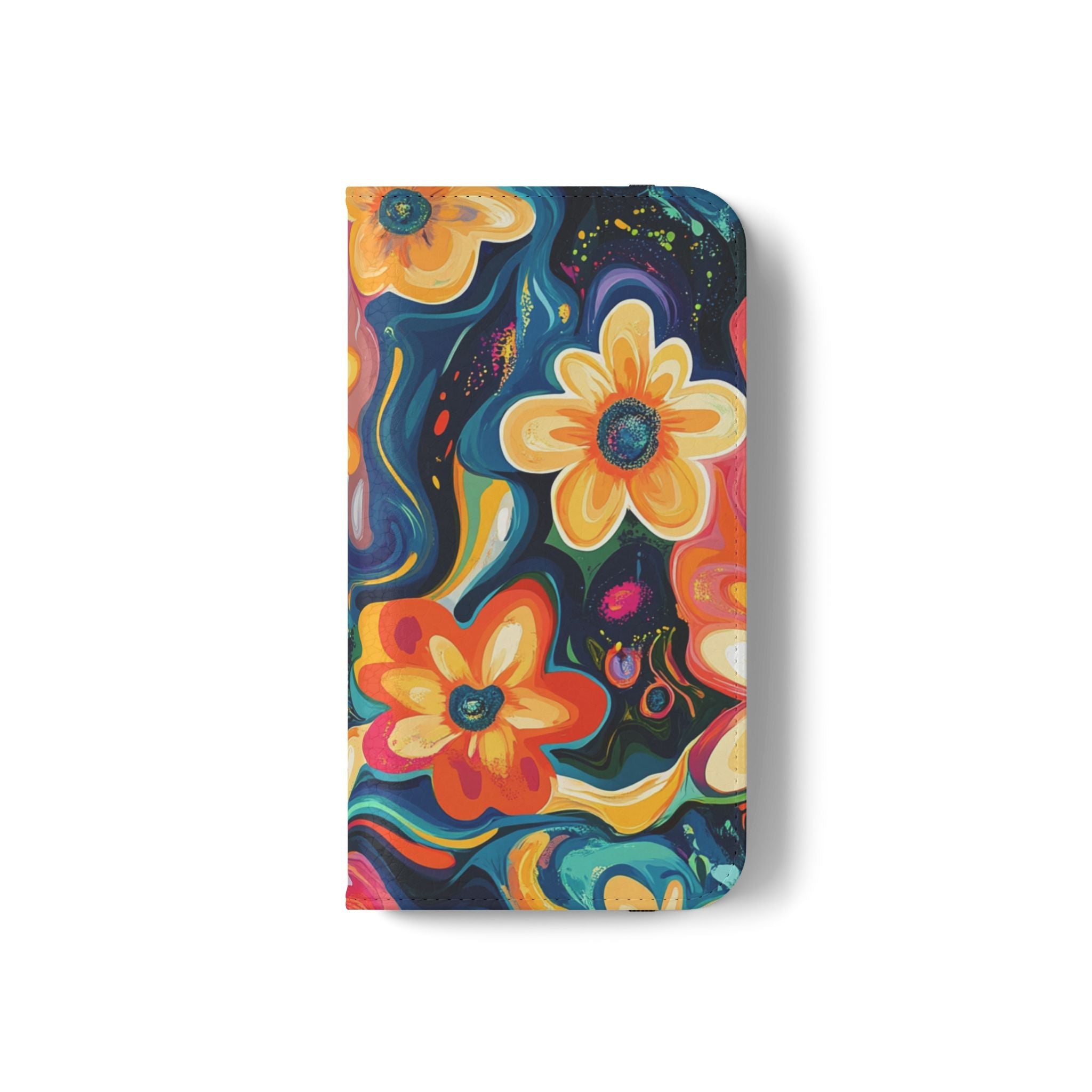 Vibrant Floral Abstract Flip Cases, Artsulli - Art is Long, Life is Short, Phone Case, , , , , , , 