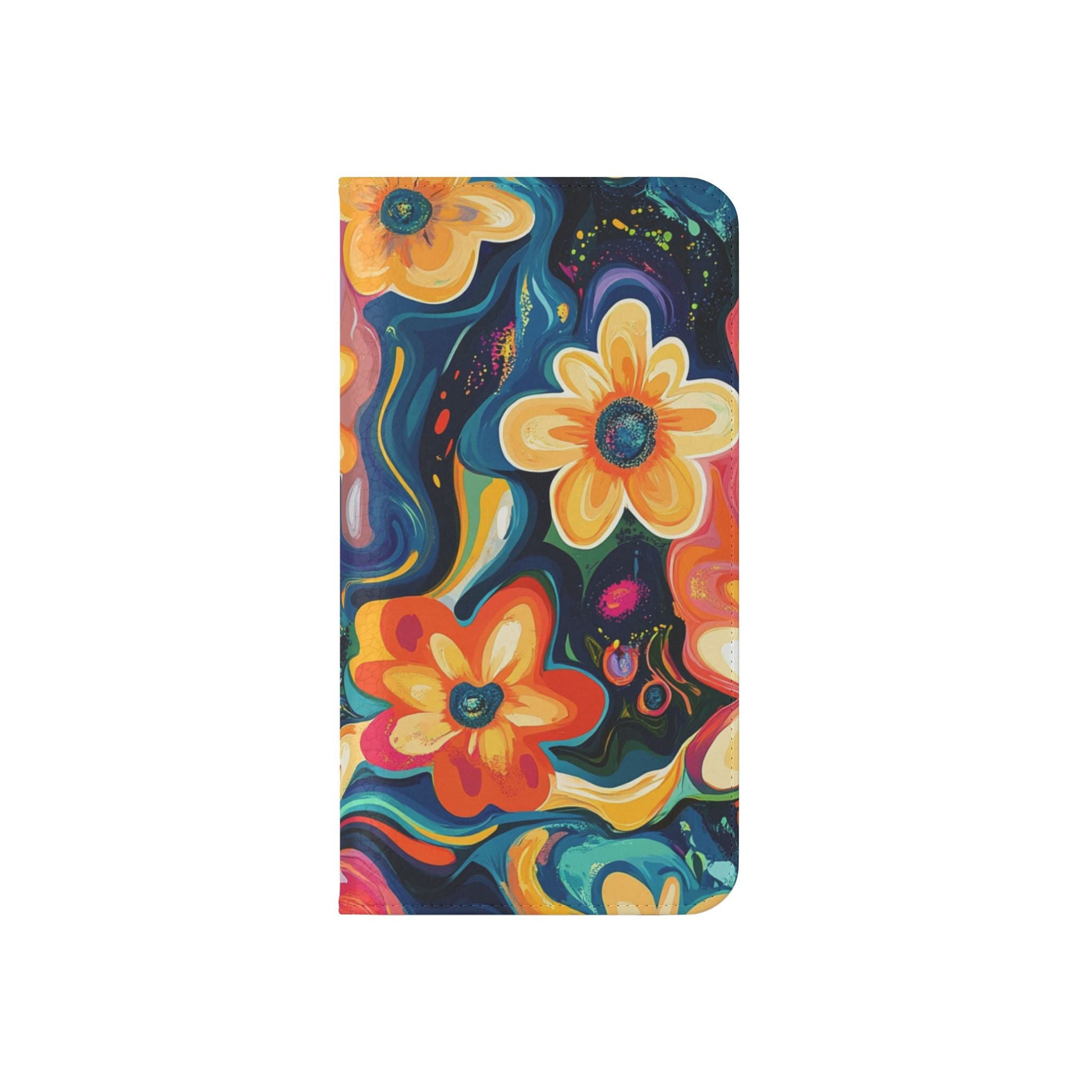 Vibrant Floral Abstract Flip Cases, Artsulli - Art is Long, Life is Short, Phone Case, , , , , , , 