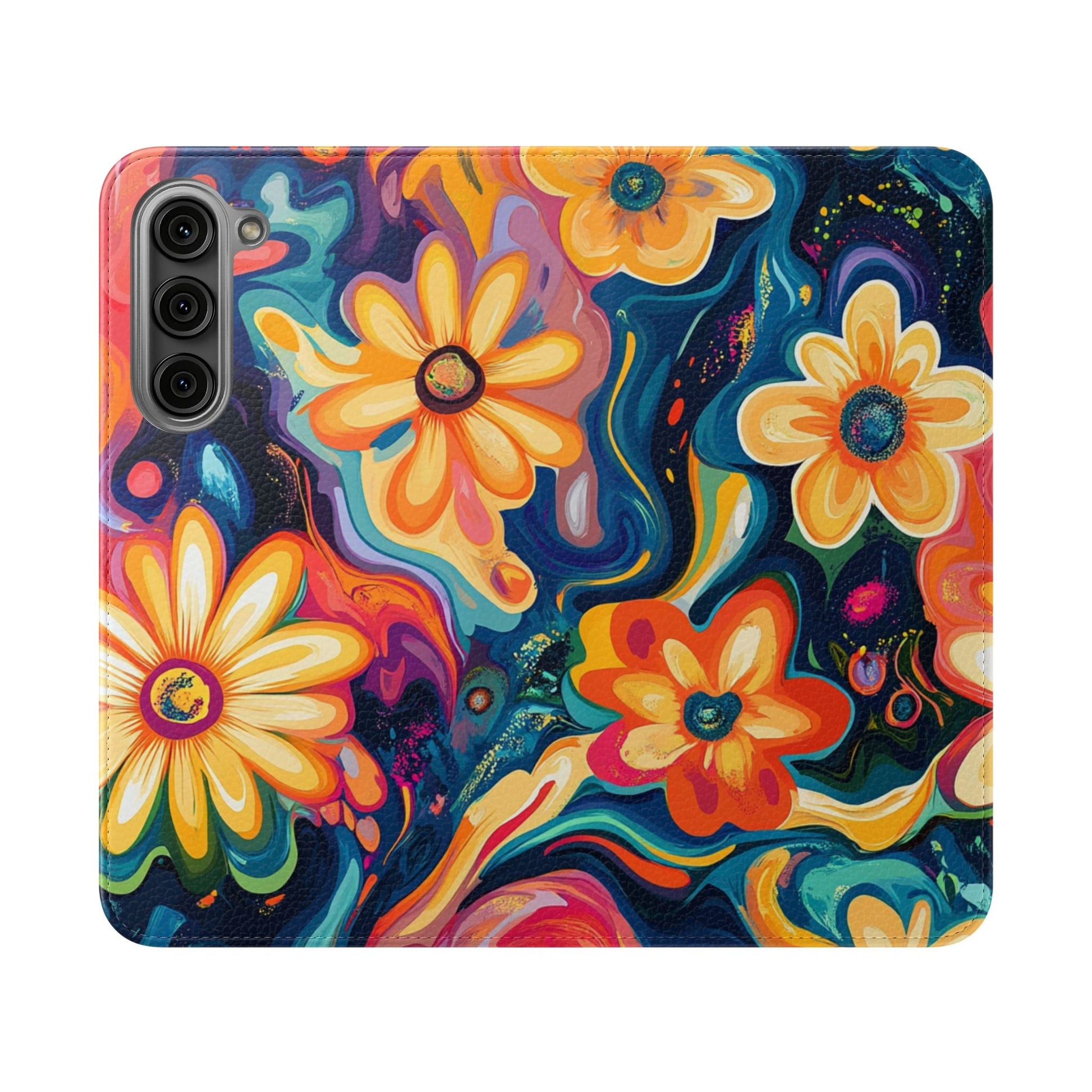 Vibrant Floral Abstract Flip Cases, Artsulli - Art is Long, Life is Short, Phone Case, Size, Samsung Galaxy S23 Plus, , , , , 15380038537269704167