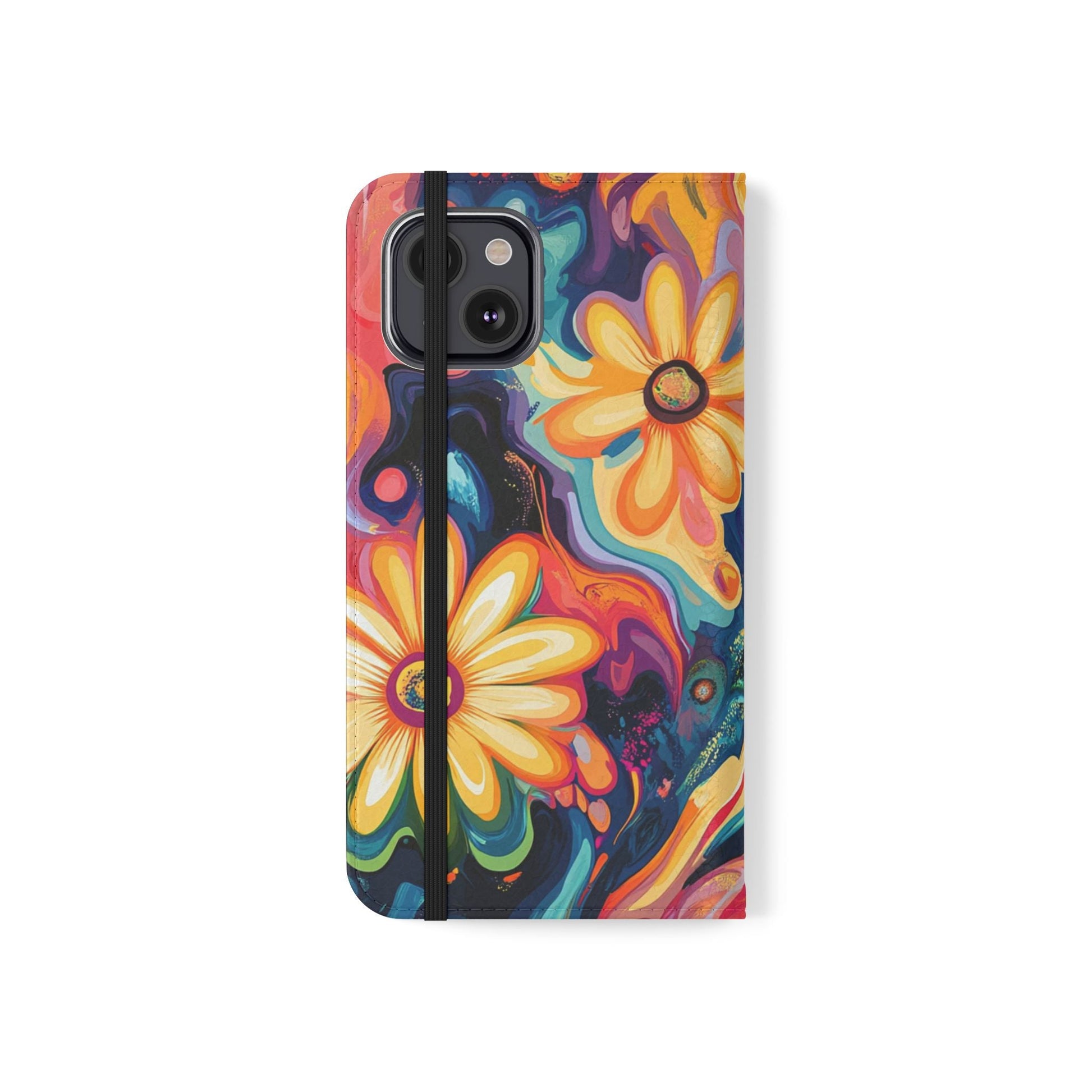 Vibrant Floral Abstract Flip Cases, Artsulli - Art is Long, Life is Short, Phone Case, , , , , , , 
