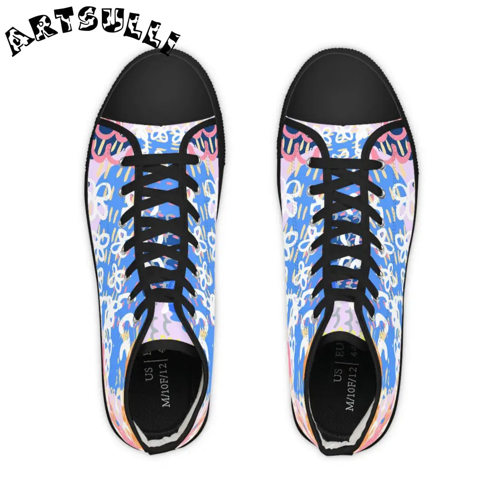 Vibrant Floral Breathable Polyester Canvas High Tops, Artsulli - Art is Long, Life is Short, Shoes, , , , , , , 