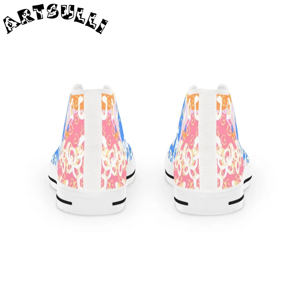 Vibrant Floral Breathable Polyester Canvas High Tops, Artsulli - Art is Long, Life is Short, Shoes, , , , , , , 