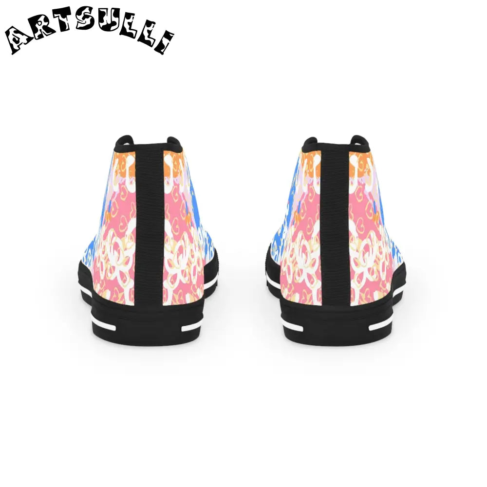 Vibrant Floral Breathable Polyester Canvas High Tops, Artsulli - Art is Long, Life is Short, Shoes, , , , , , , 