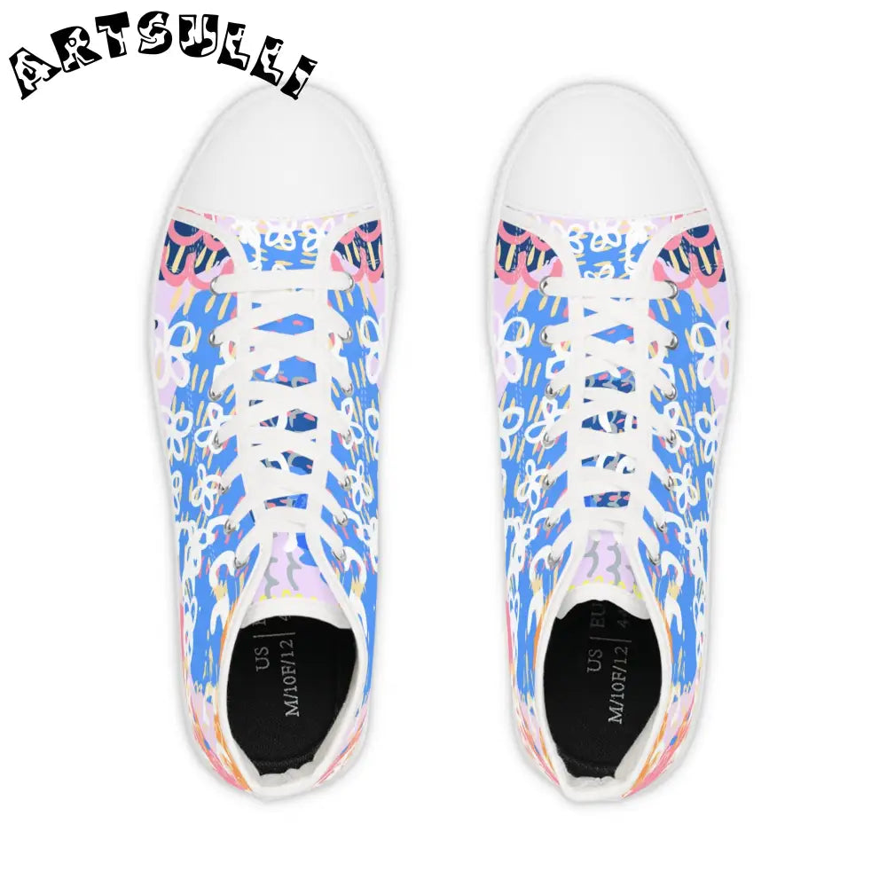 Vibrant Floral Breathable Polyester Canvas High Tops, Artsulli - Art is Long, Life is Short, Shoes, , , , , , , 