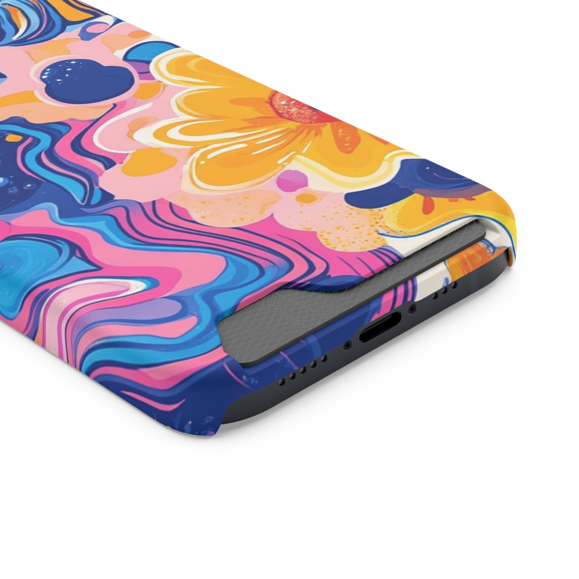 Vibrant Floral Cardholder Case, Artsulli - Art is Long, Life is Short, Phone Case, , , , , , , 