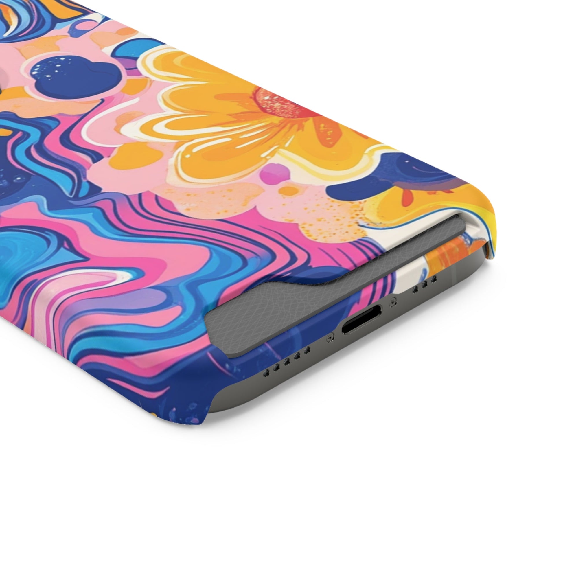 Vibrant Floral Cardholder Case, Artsulli - Art is Long, Life is Short, Phone Case, , , , , , , 