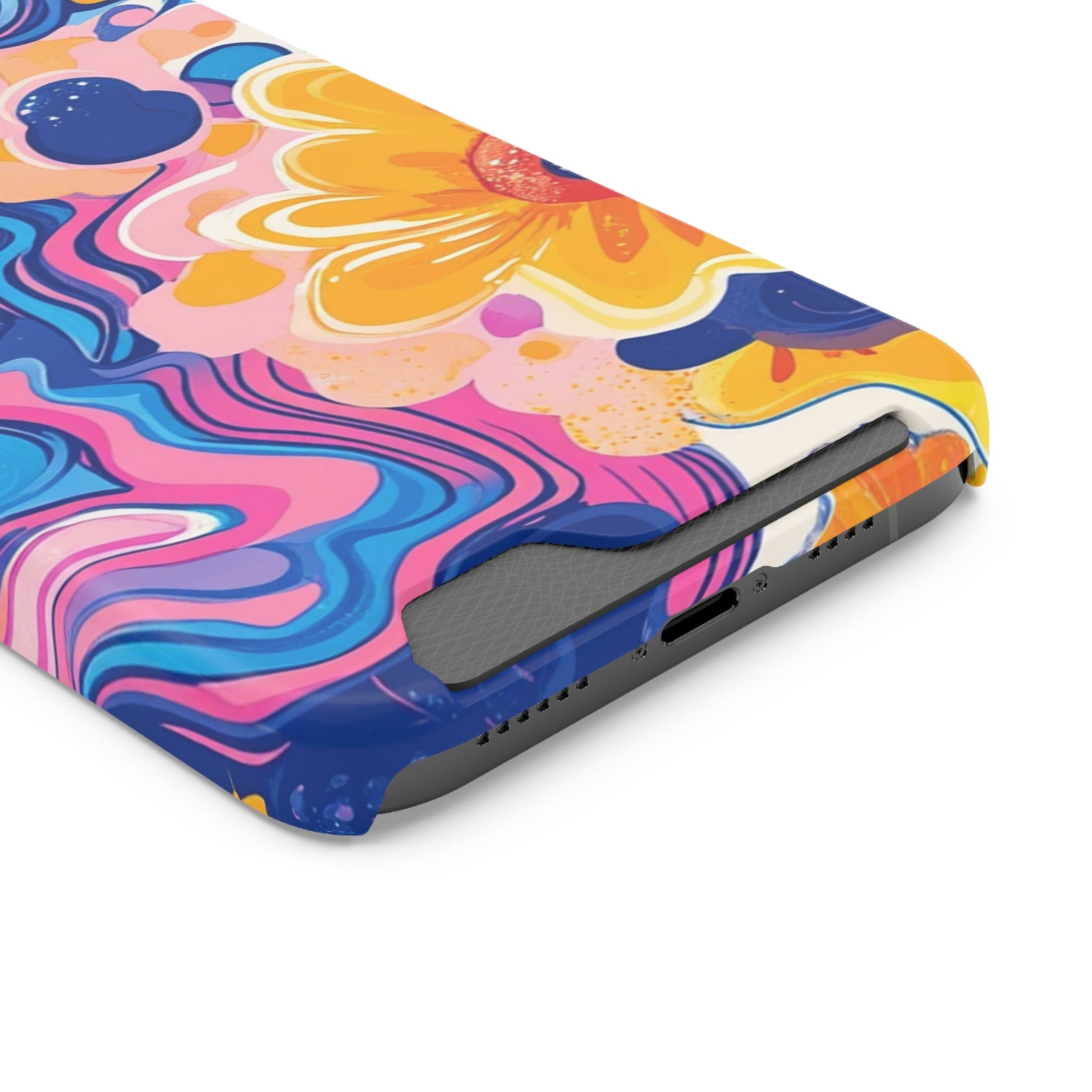 Vibrant Floral Cardholder Case, Artsulli - Art is Long, Life is Short, Phone Case, , , , , , , 