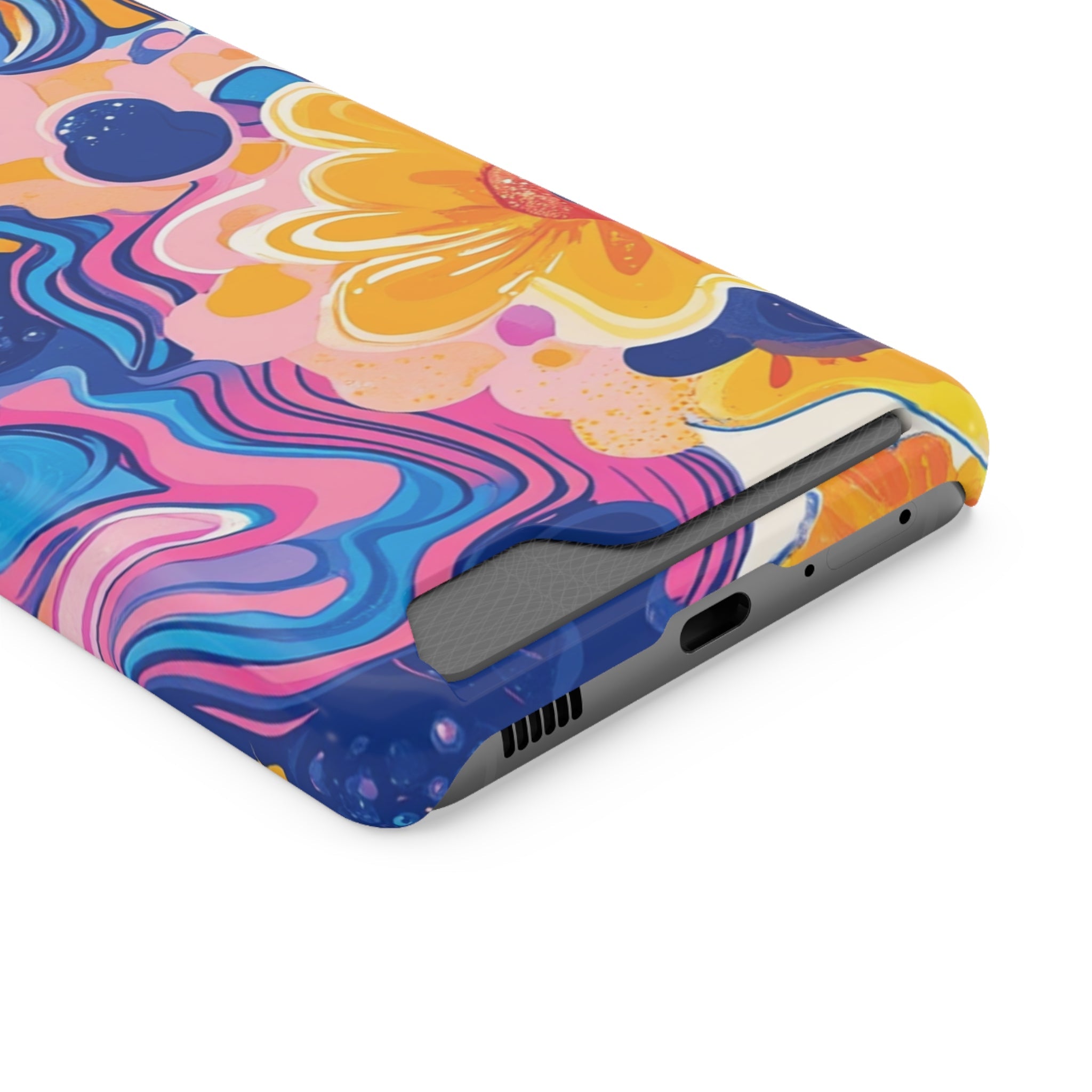 Vibrant Floral Cardholder Case, Artsulli - Art is Long, Life is Short, Phone Case, , , , , , , 